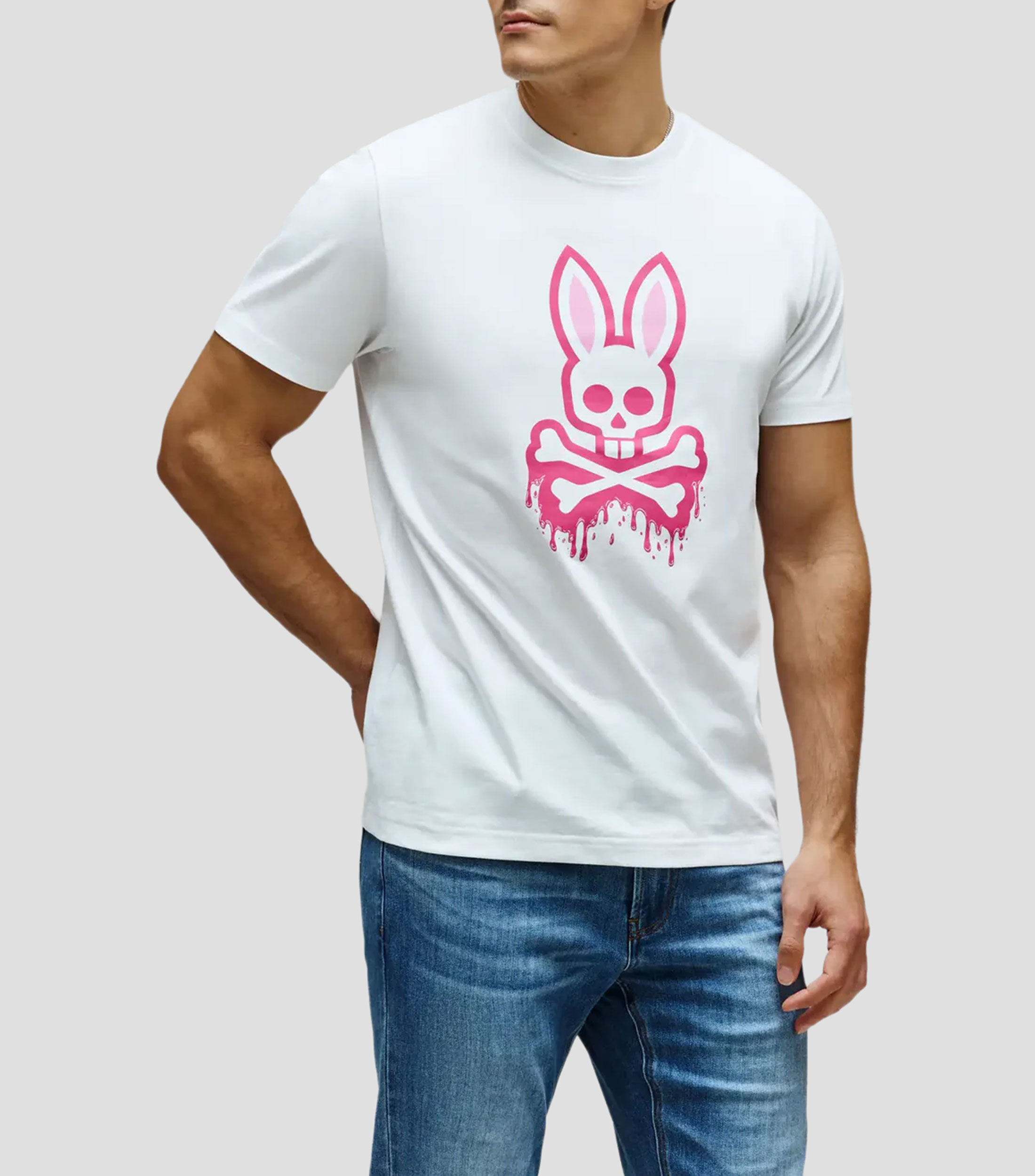 Playera cuello redondo manga corta estampada Hombre