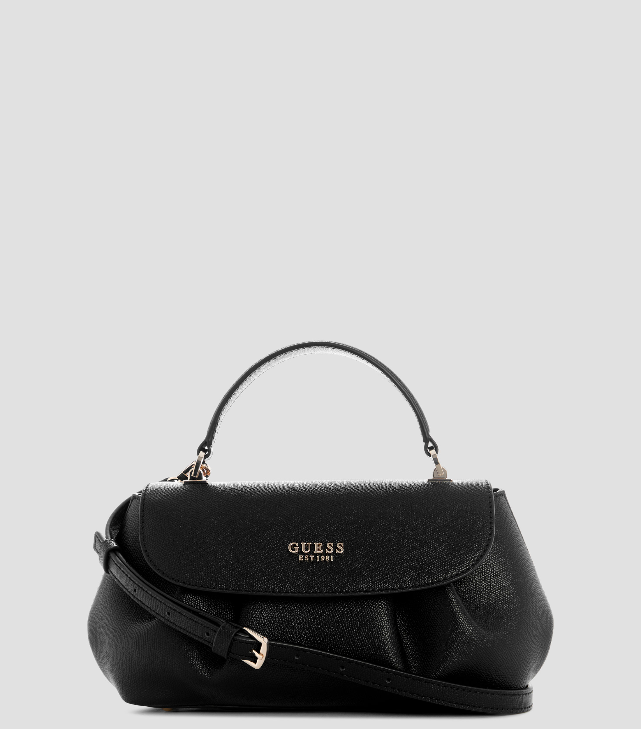 Bolsa crossbody lisa con detalle texturizado Mujer