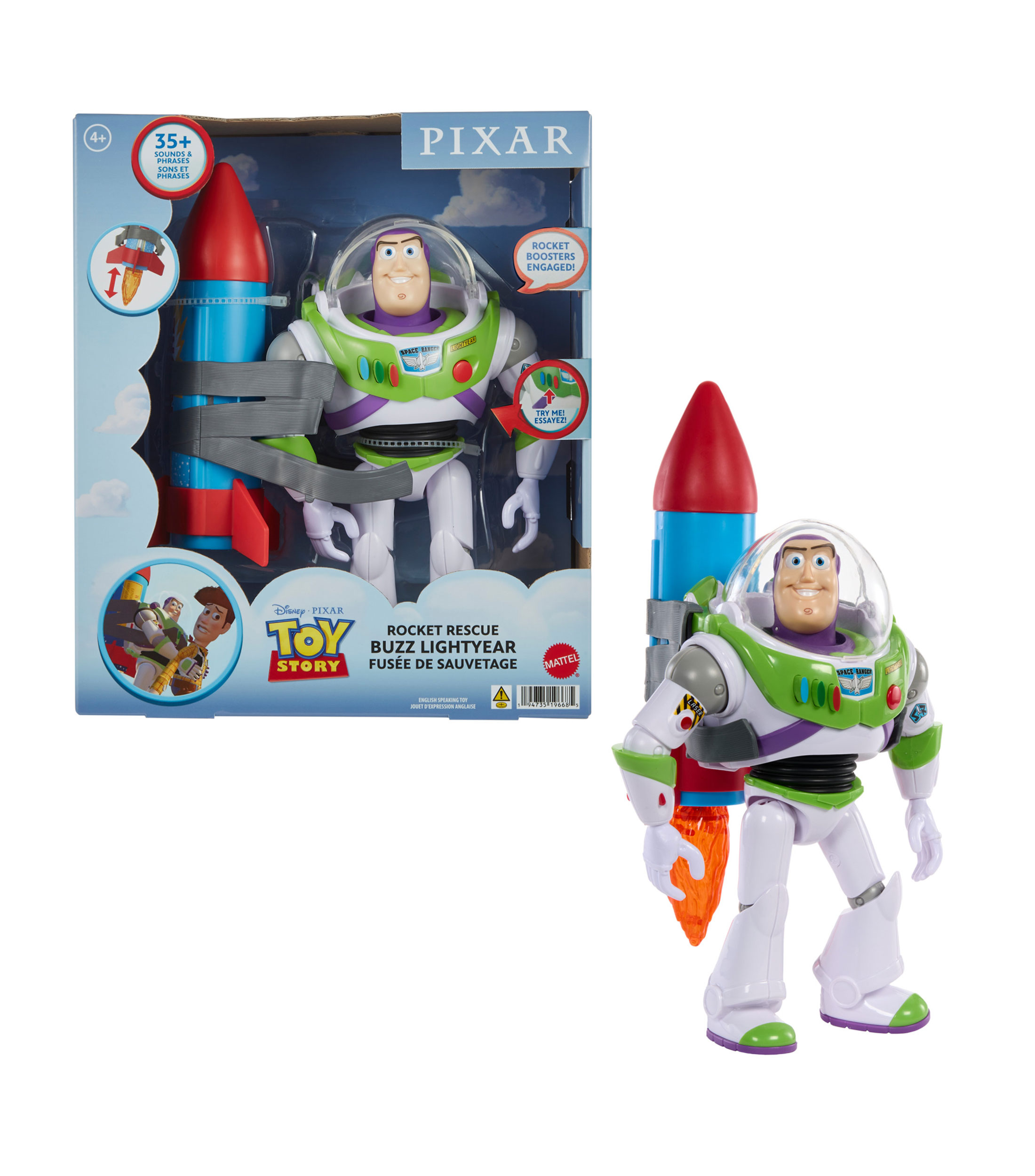 Figura de Acción Buzz Lightyear con Cohete