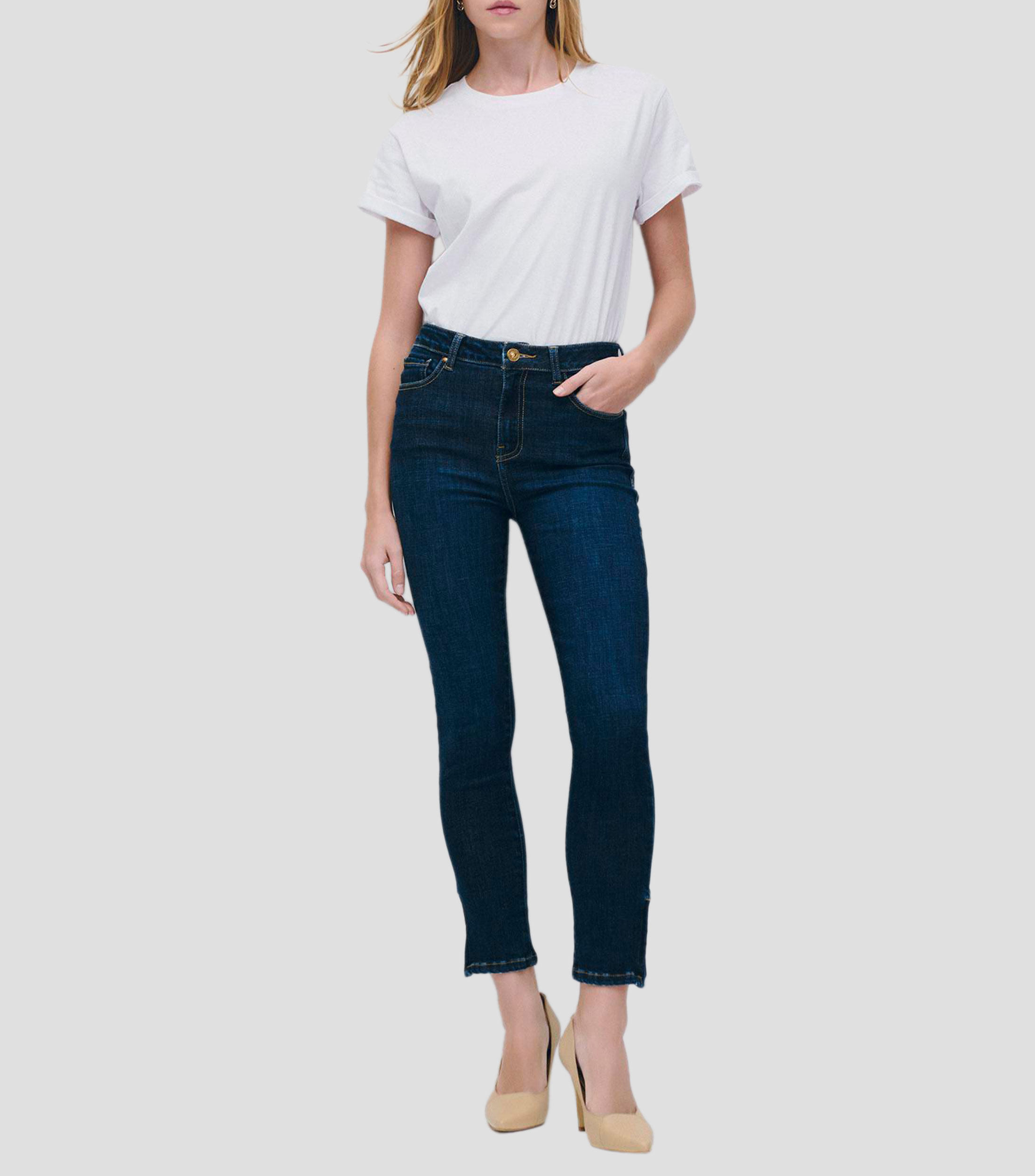 Jeans skinny tiro alto Mujer