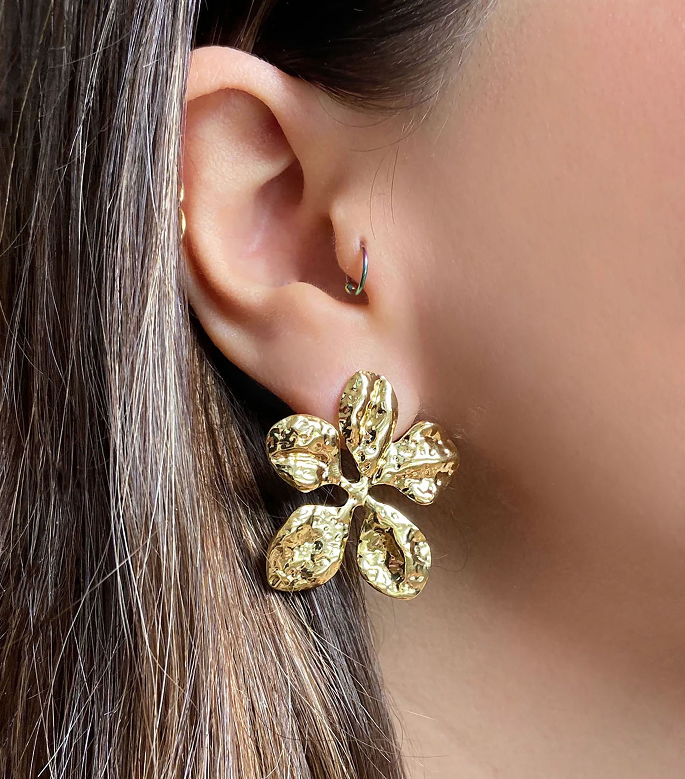 Aretes Flor Mujer