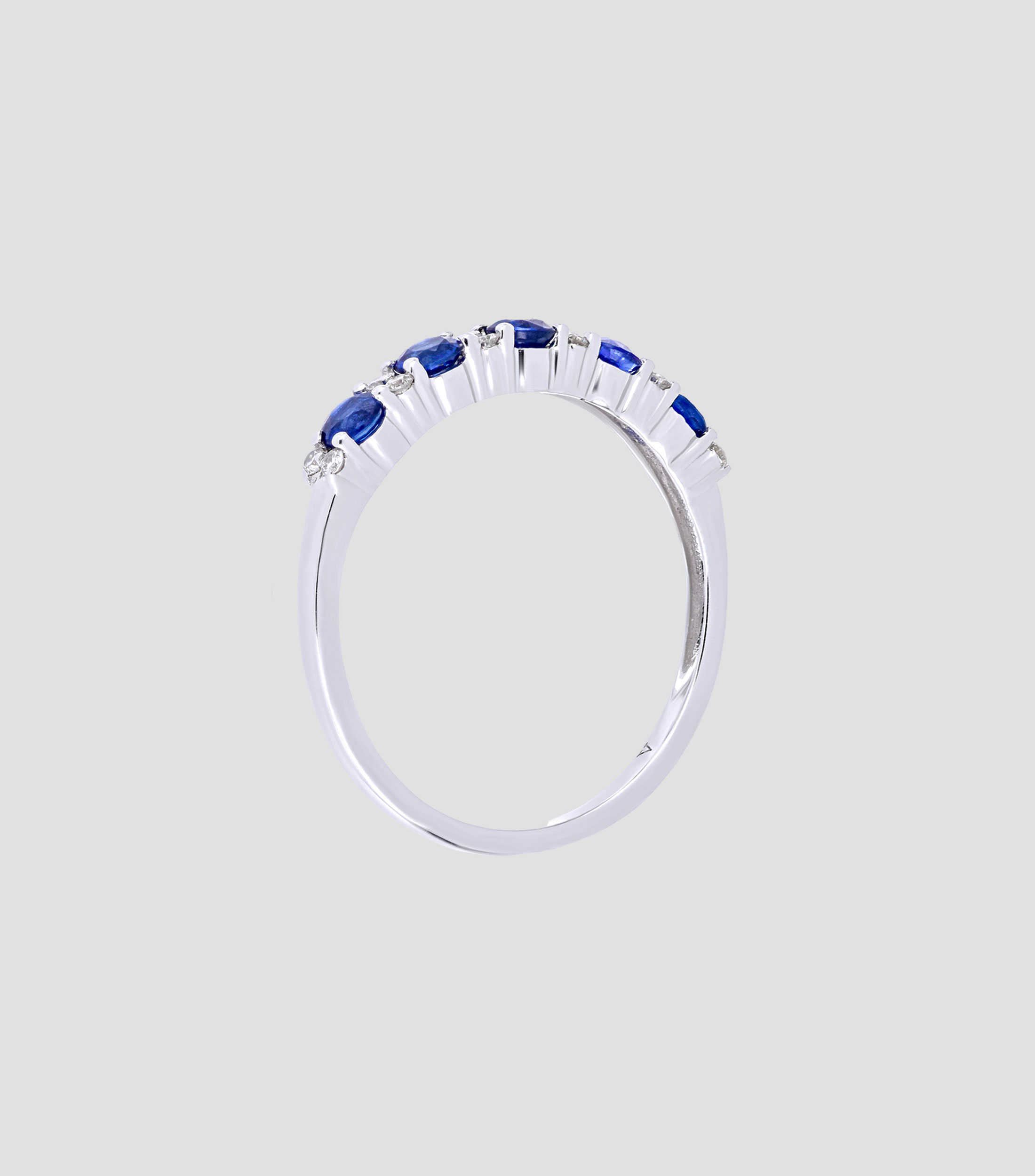 Anillo en oro con zafiros Mujer