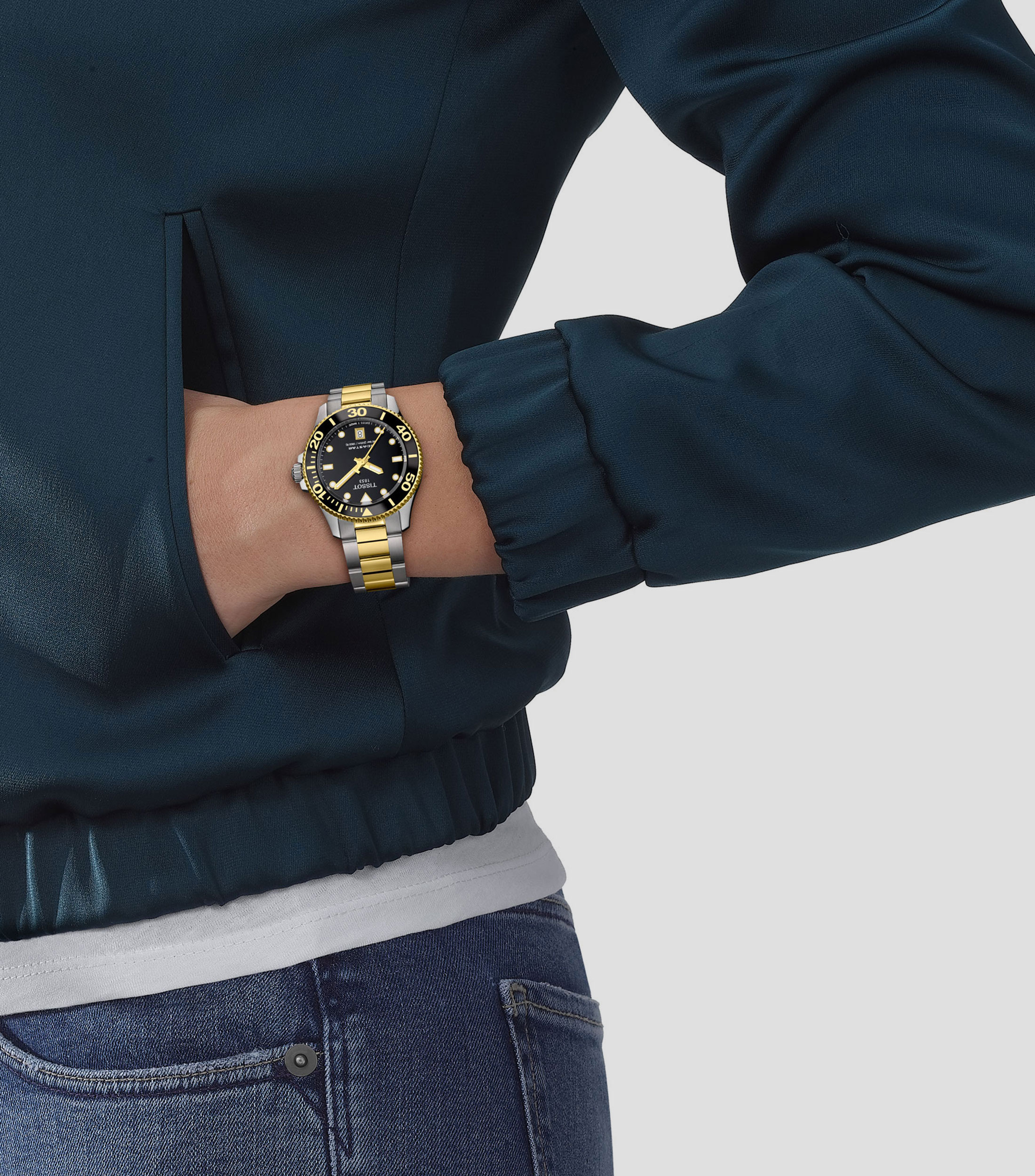 Reloj Unisex T-Sport De Vestir Dorado, Plateado