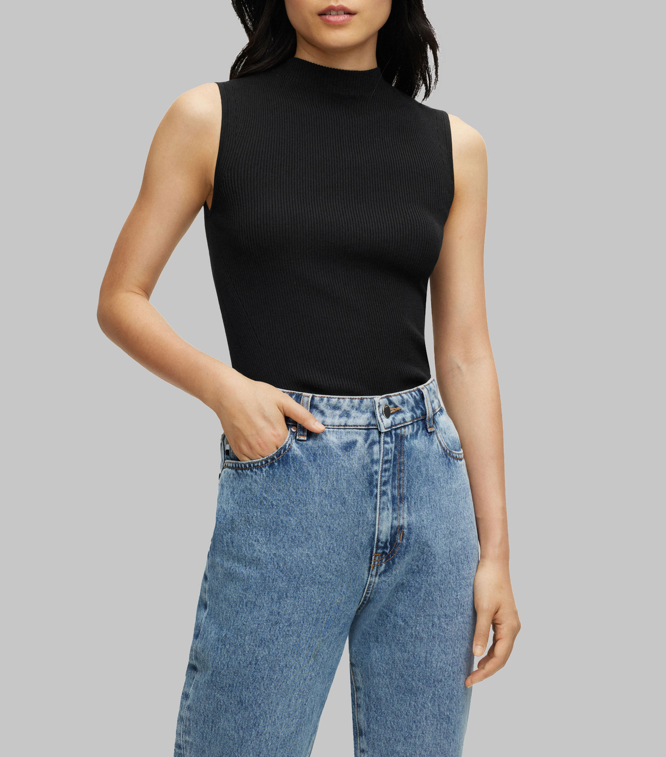 Blusa sin mangas Mujer