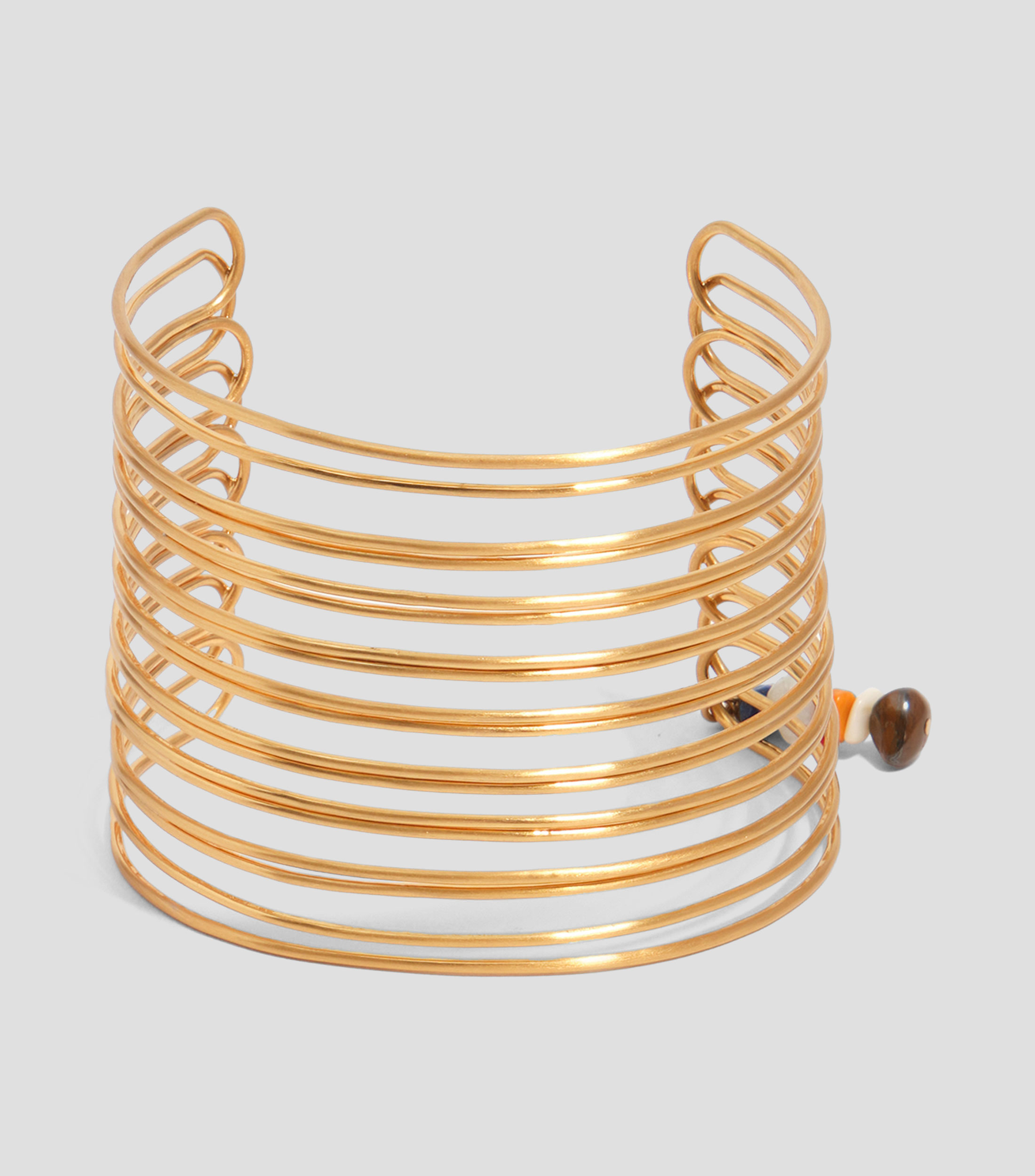 Pulsera antebrazo bandas textura dorado envejecido Mujer