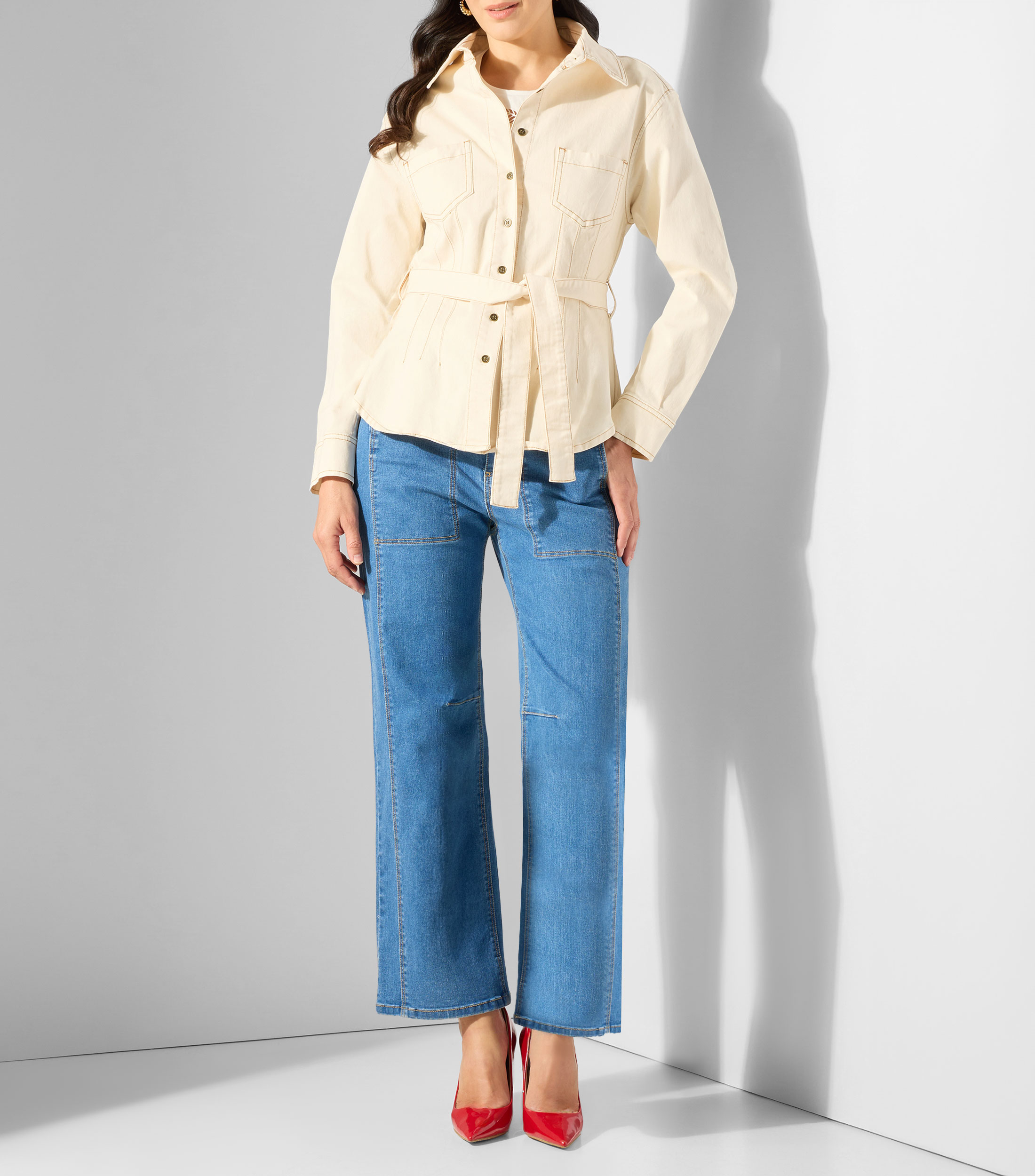 Jeans de corte recto Mujer