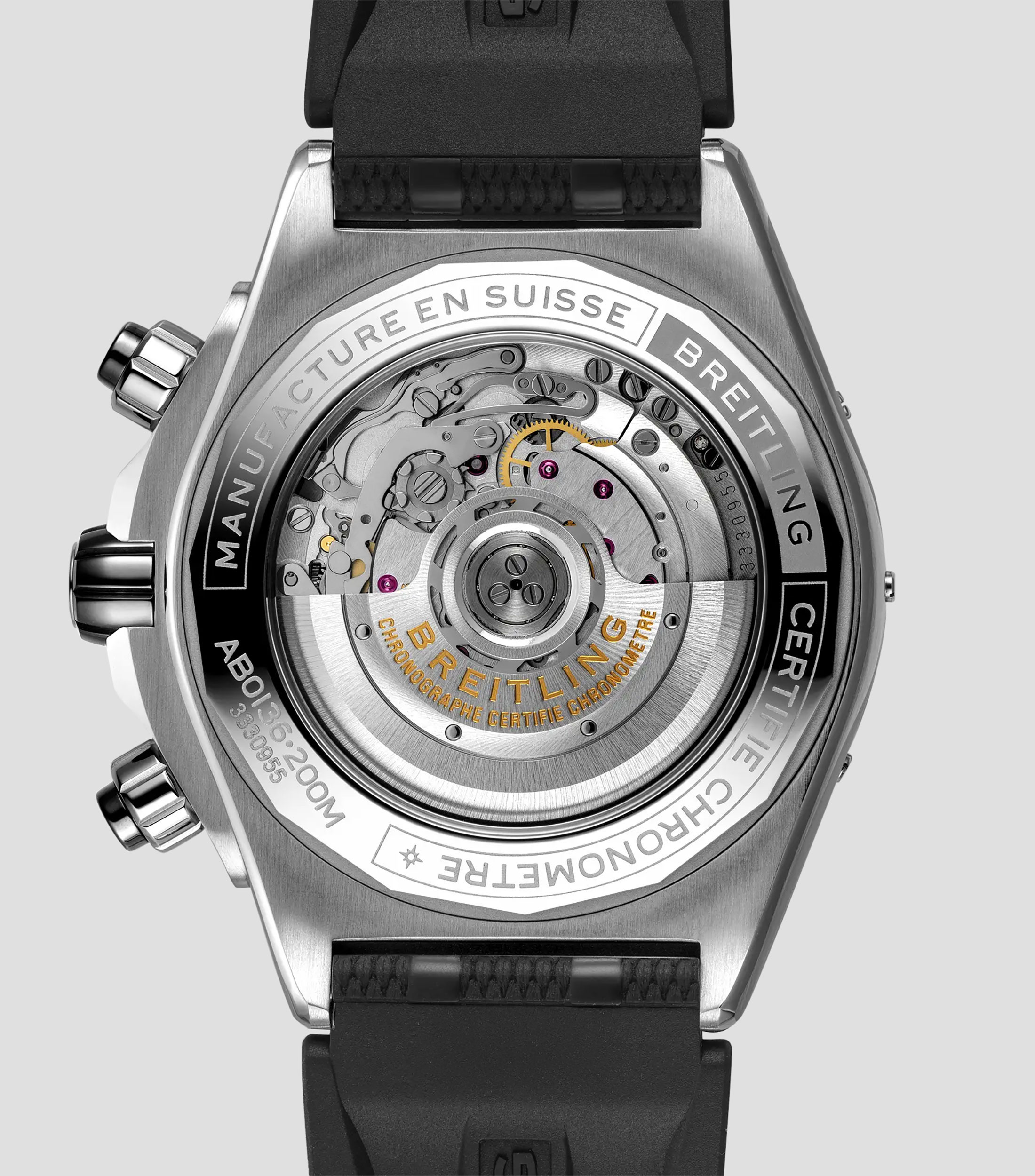 Reloj para Hombre Super Chronomat B01 Deportivo Plateado, Negro