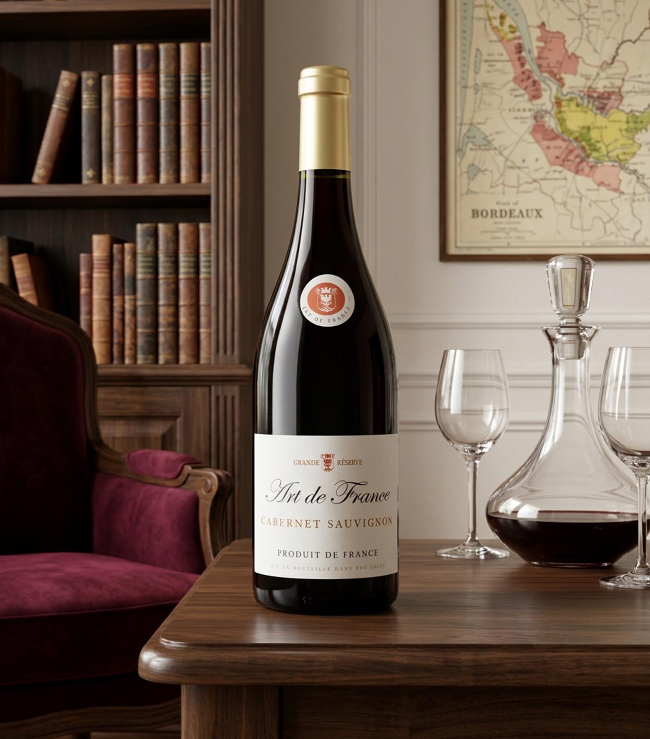 Vino Tinto Cabernet Sauvignon Art de France, 750 ml