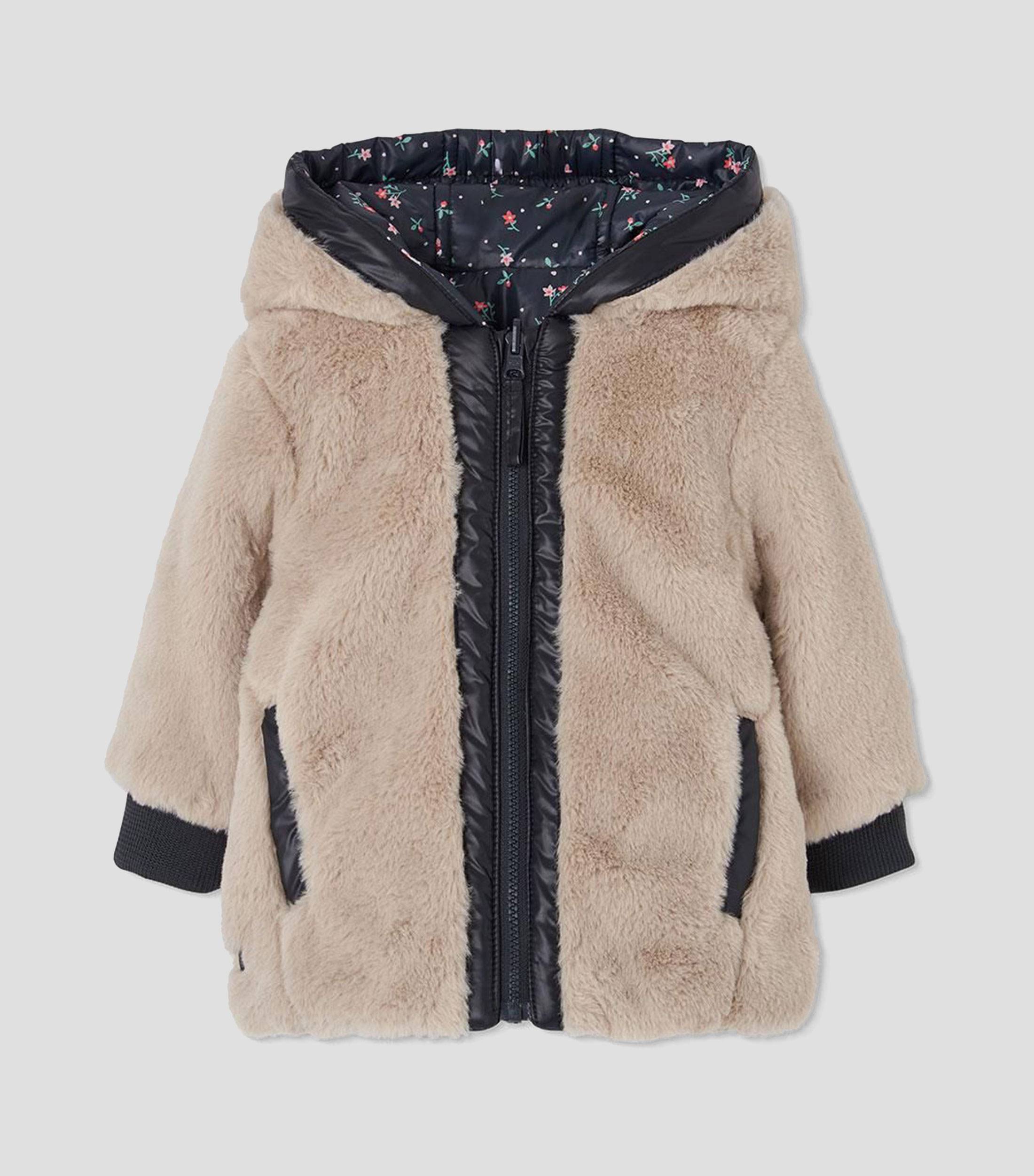 Chamarra reversible con capucha Niña