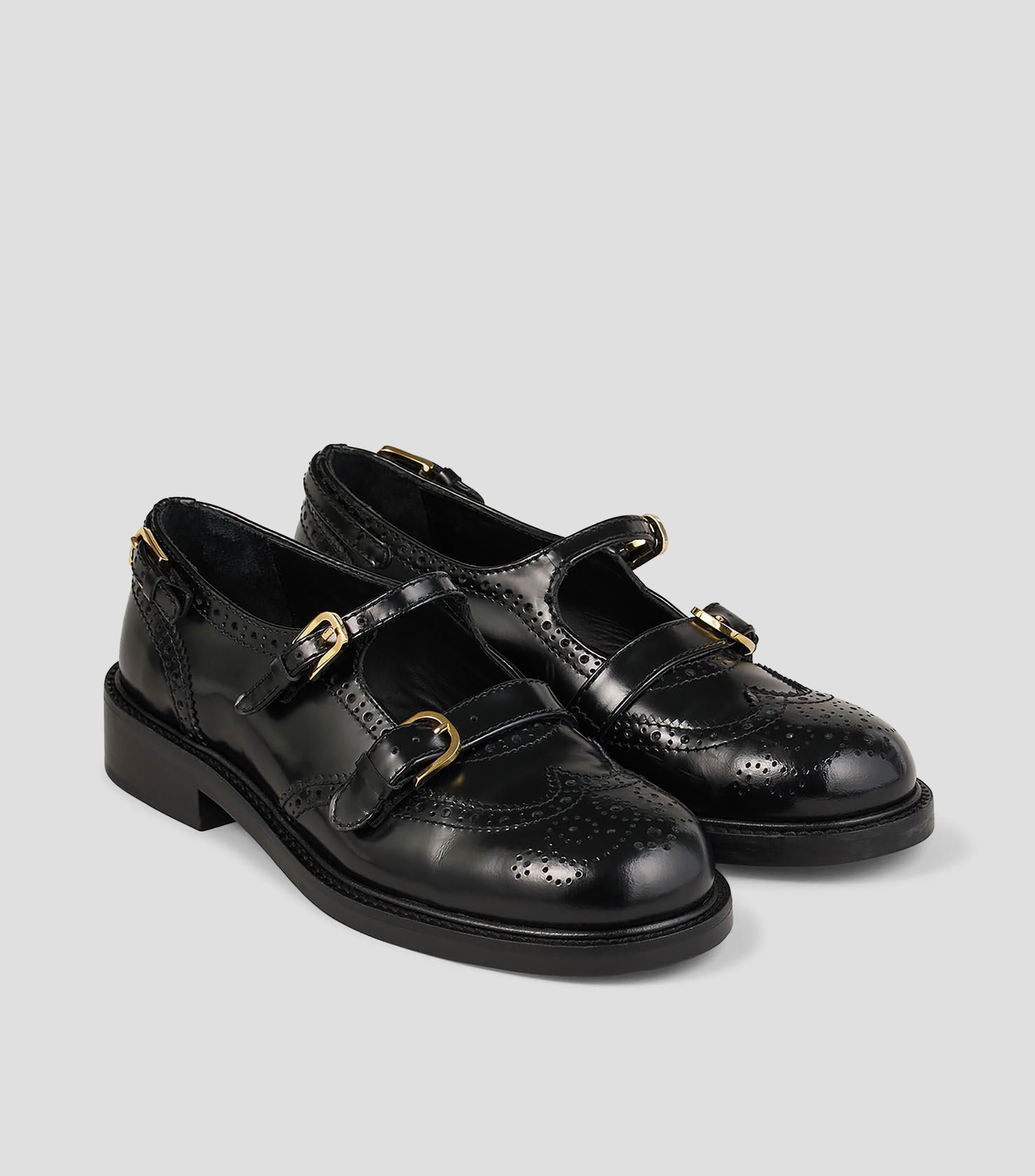Zapatos casuales Kaeta en piel con tacon bajo cuadrado Mujer