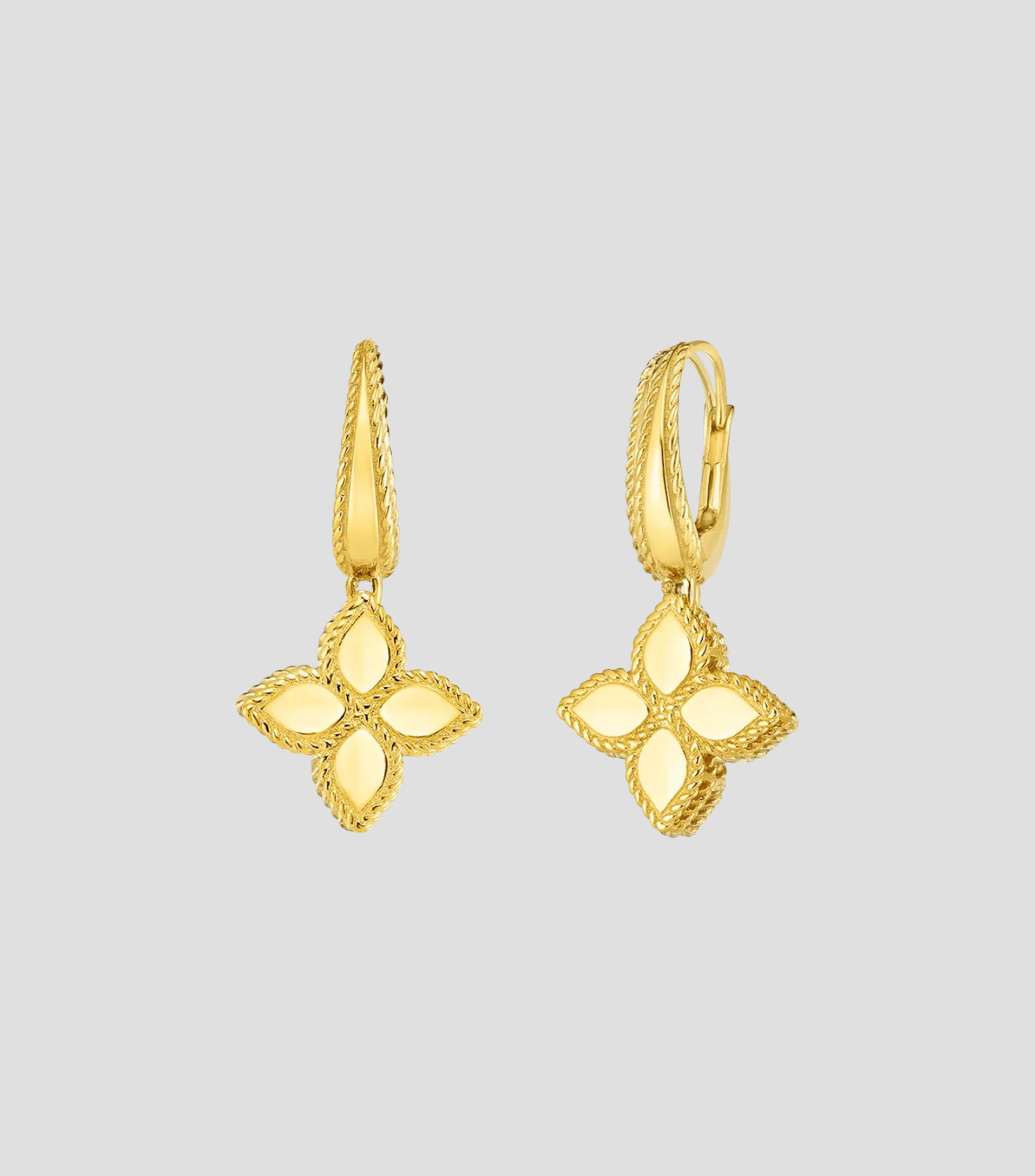 Aretes en Oro amarillo de 18 Kilates Princess Flower Mujer