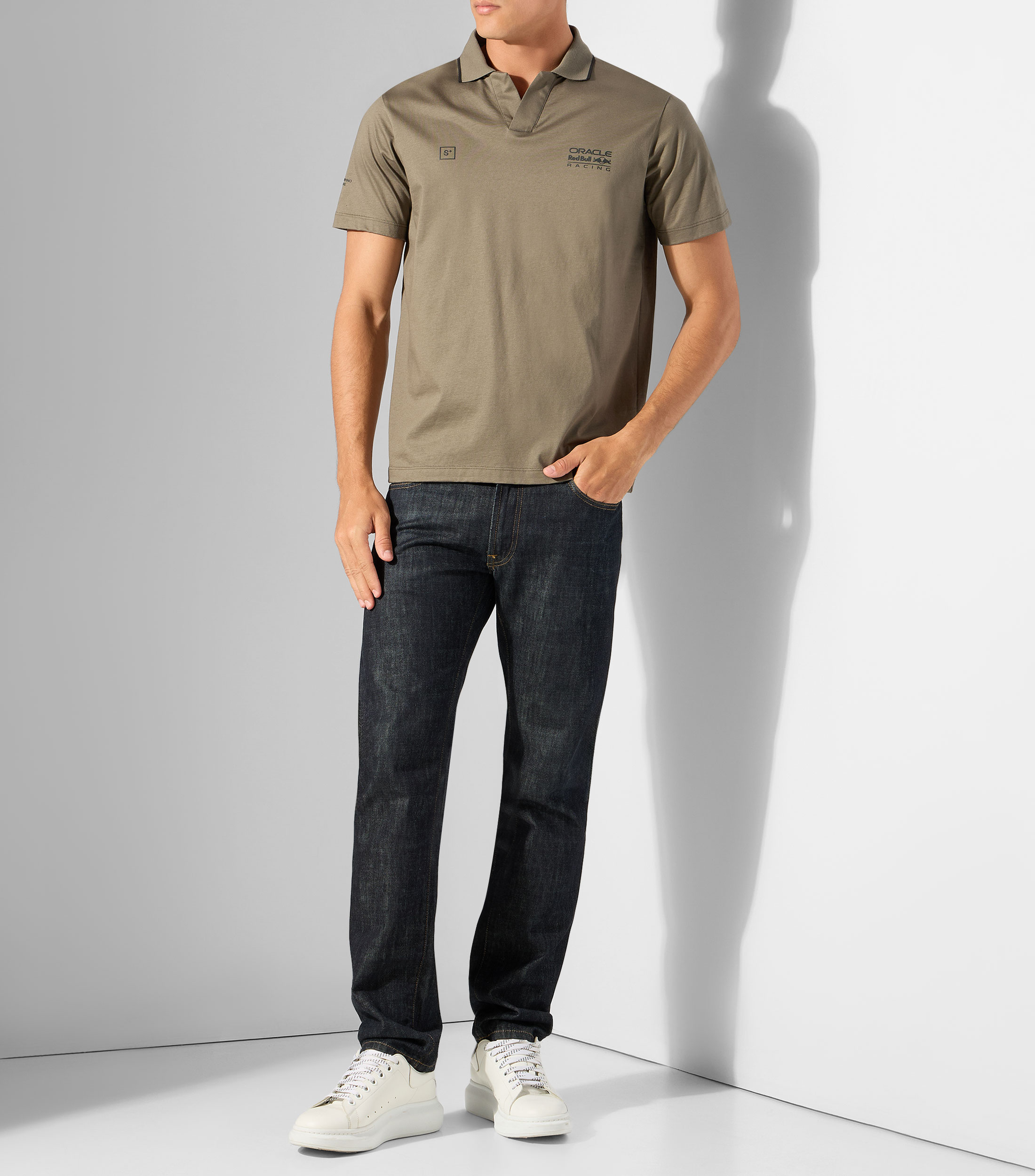Playera tipo polo manga corta lisa Hombre