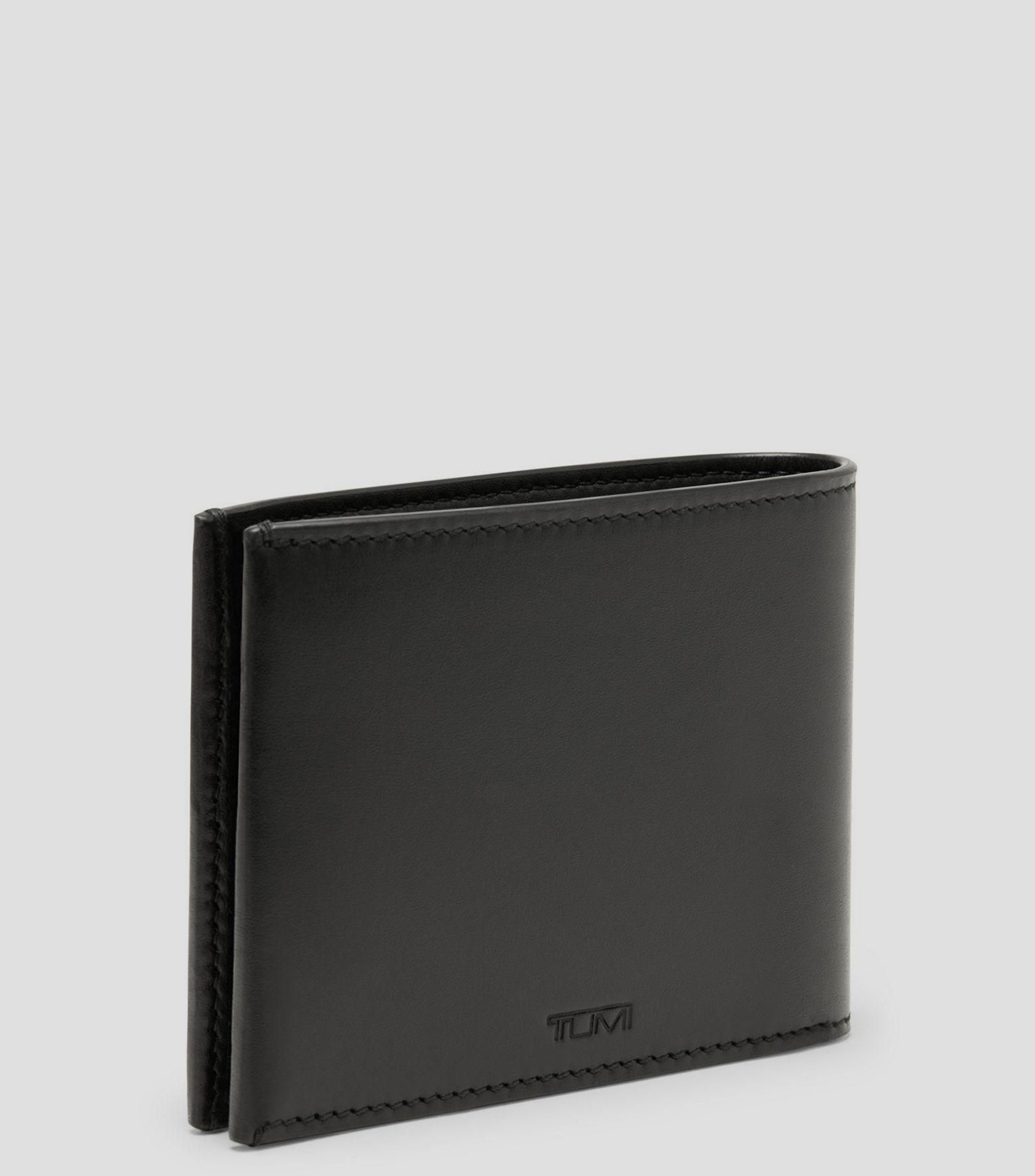 Cartera bifold Noir Turin en piel negra Hombre