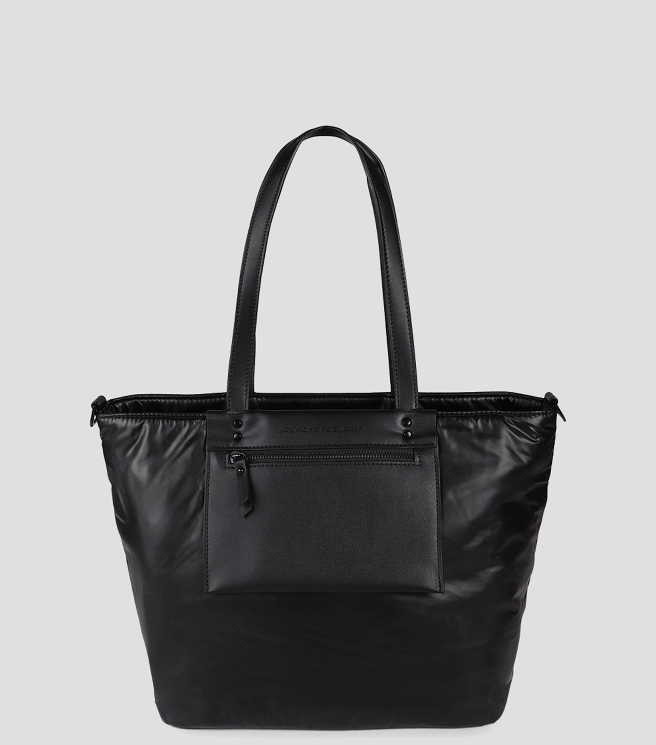 Bolsa tote negra lisa Mujer