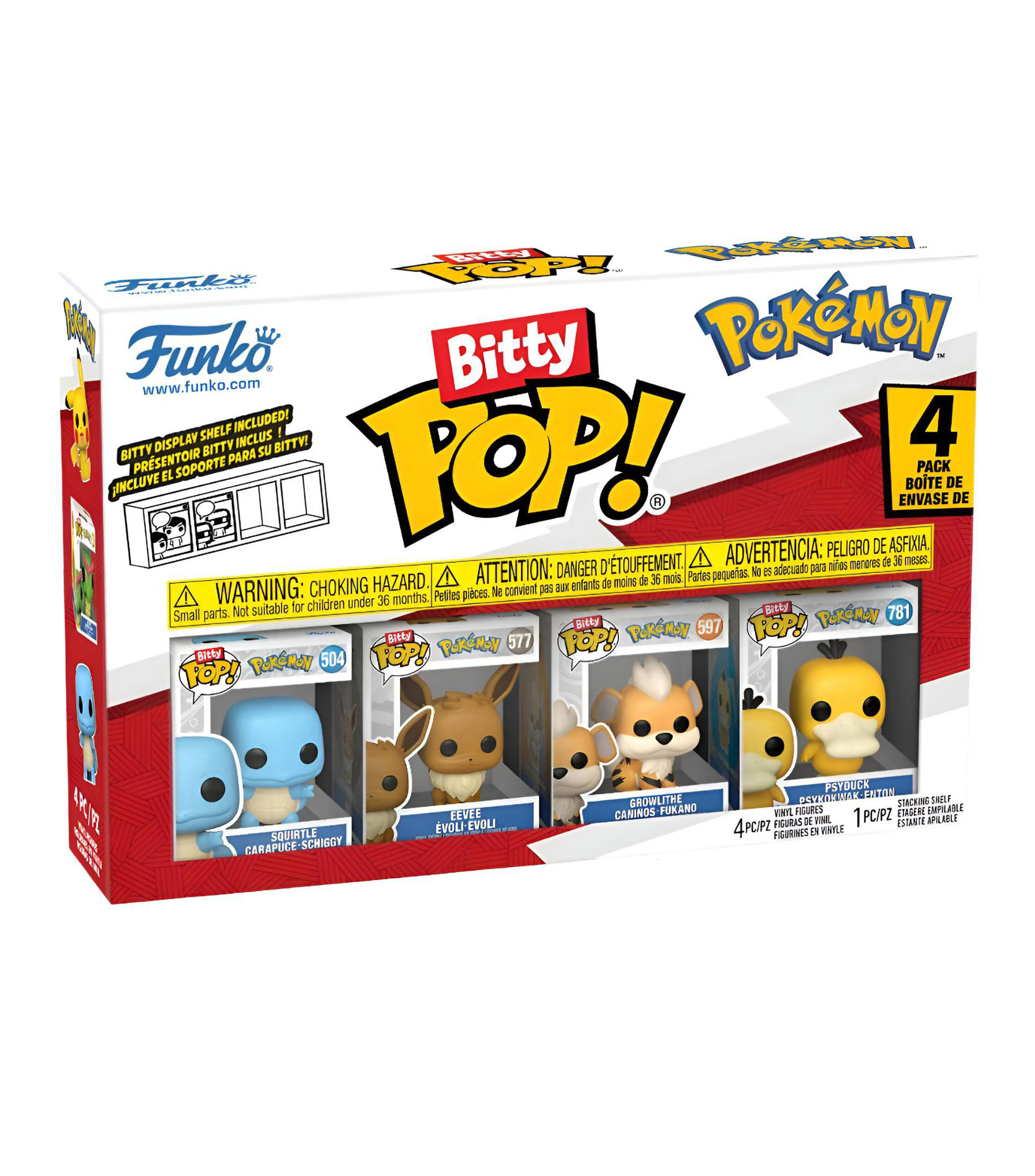 Funko Bitty Pop Sorpresa, Squirtle, Pokémon 4 pack