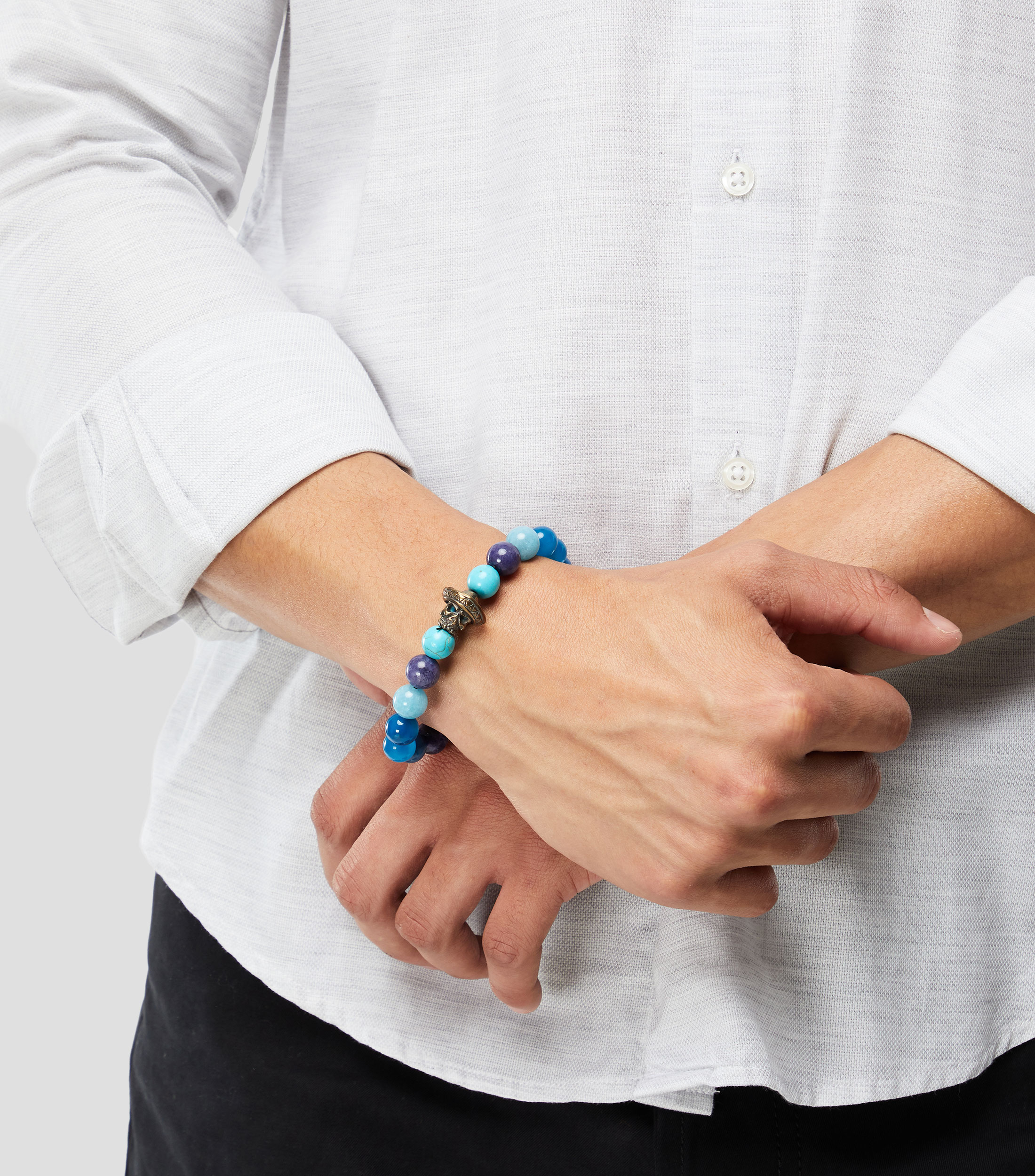 Pulsera elástica con piedras Hombre