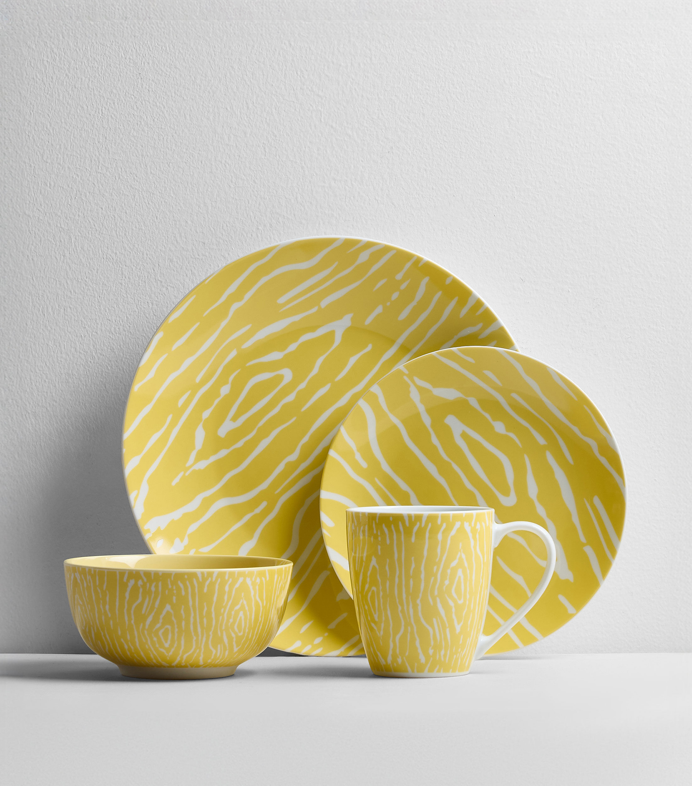 Vajilla 16 Piezas Loreta amarillo
