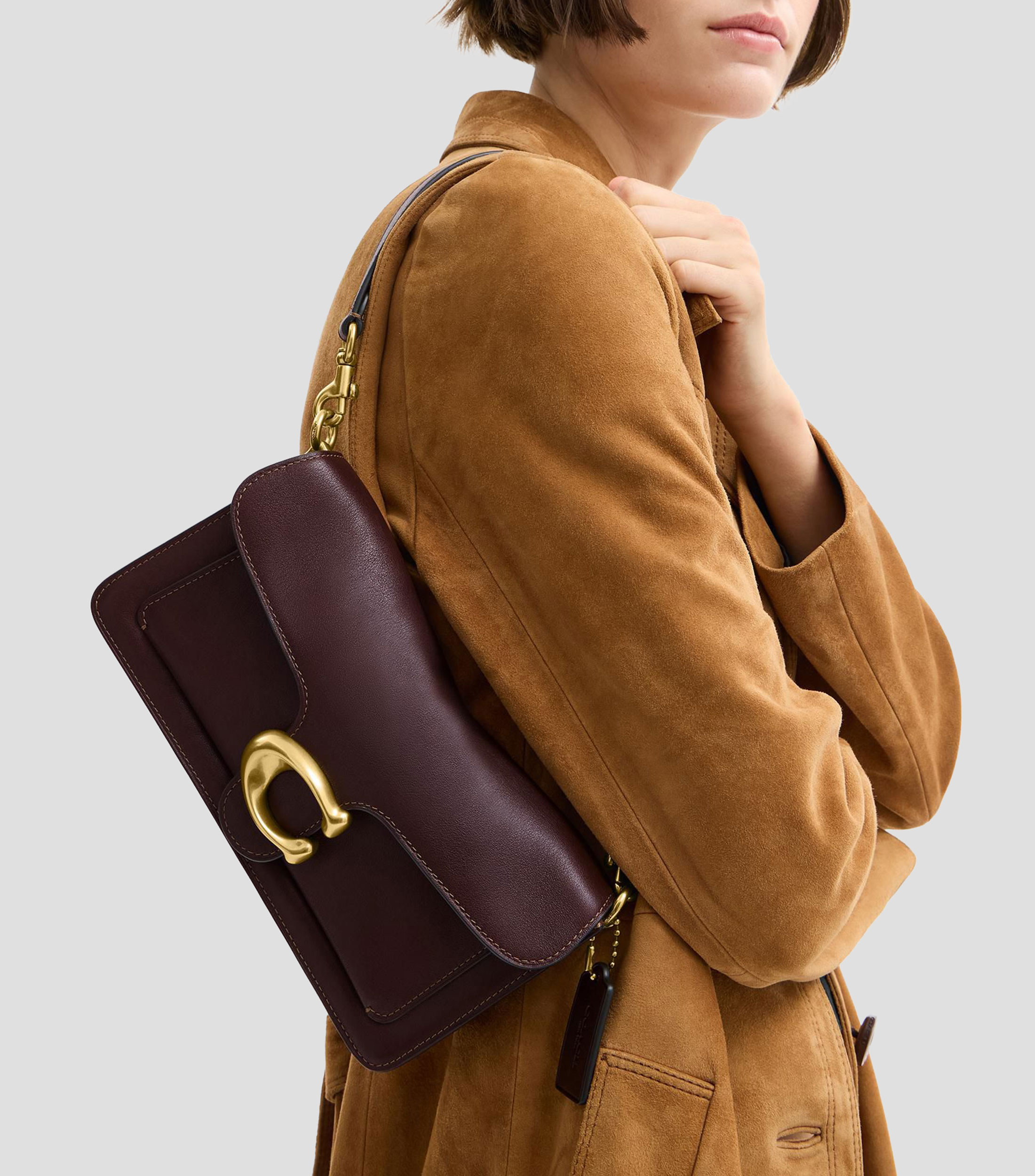 Bolsa shoulder en piel lisa Mujer