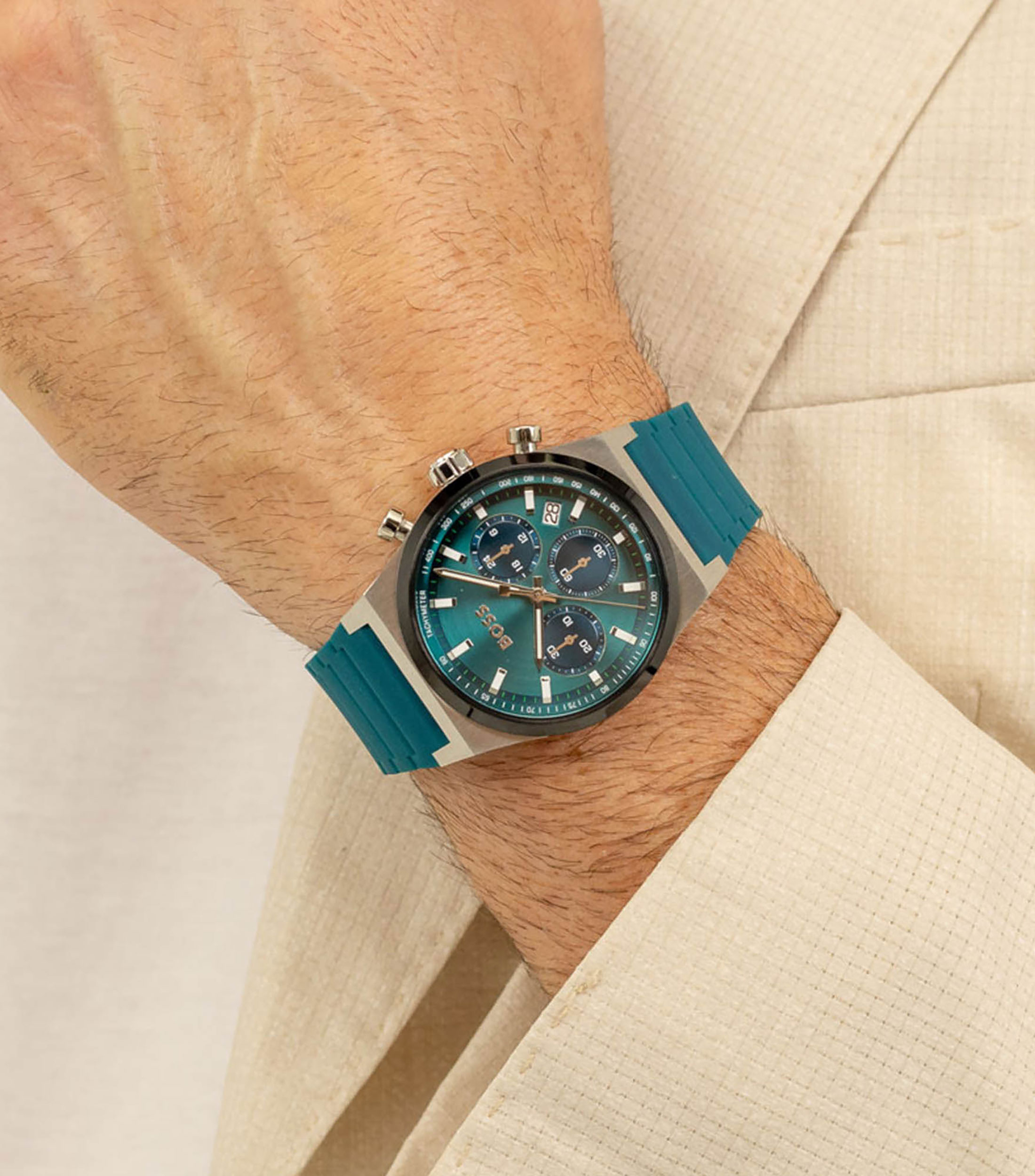 Reloj para Hombre Candor Chrono, Casual, Plateado, Negro