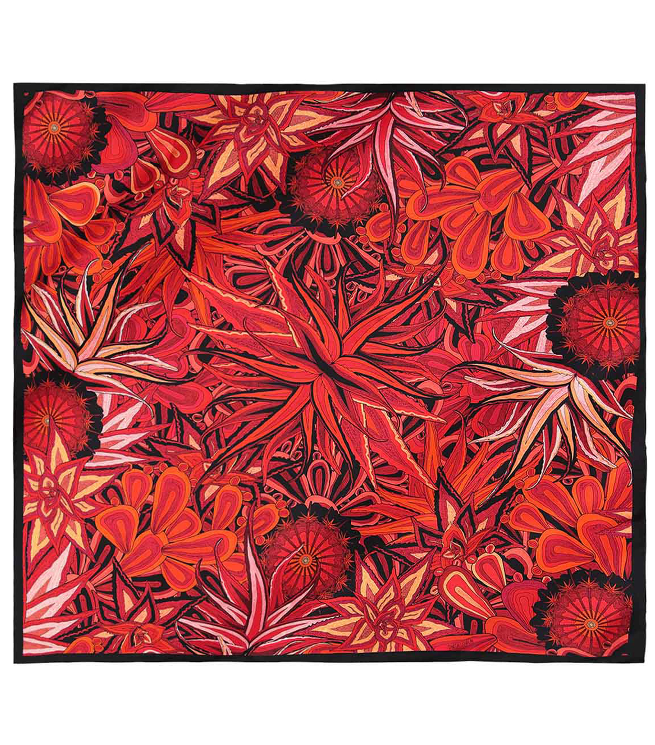 Mascada rojo Santuario Cactáceas Mujer