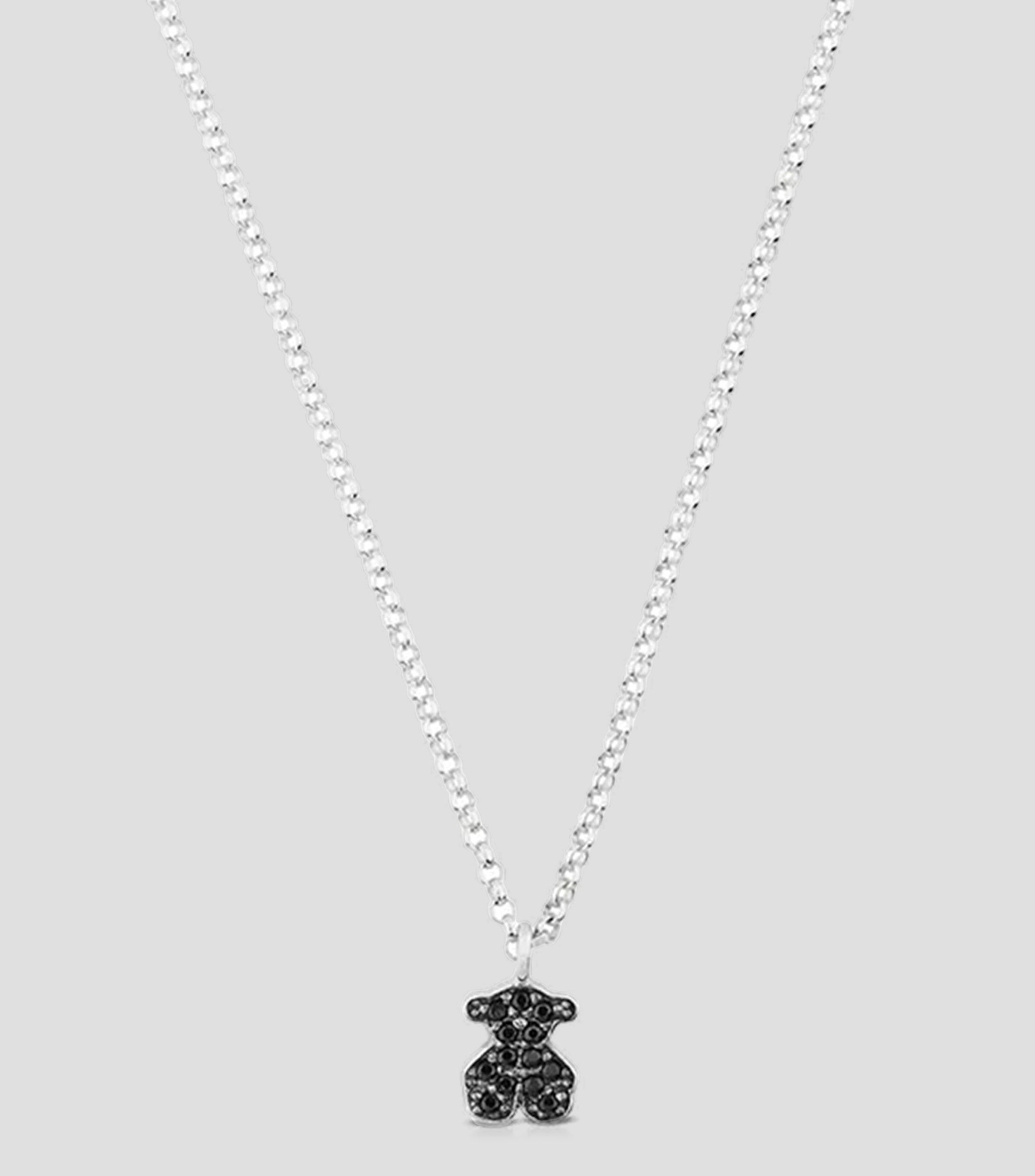 Dije oso en plata con espinelas Motif Mujer