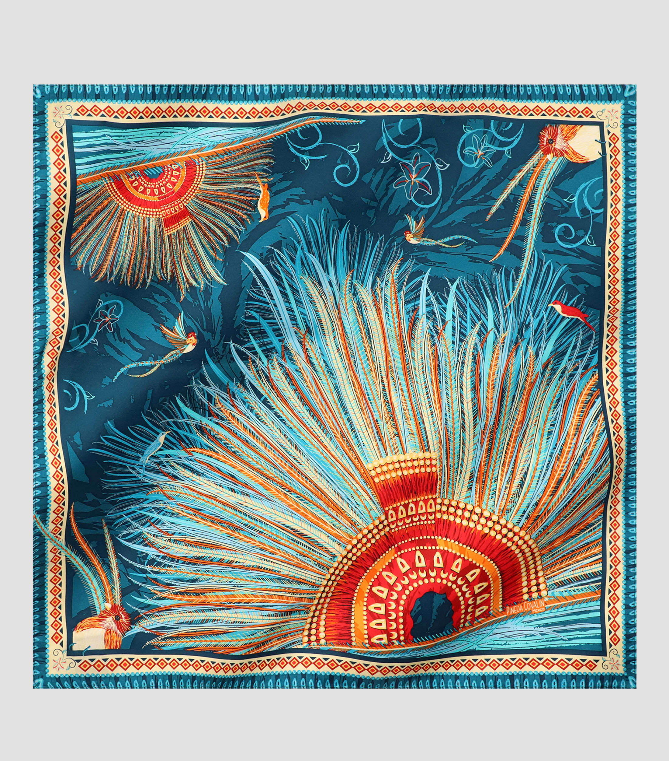 Mascada azul Mujer