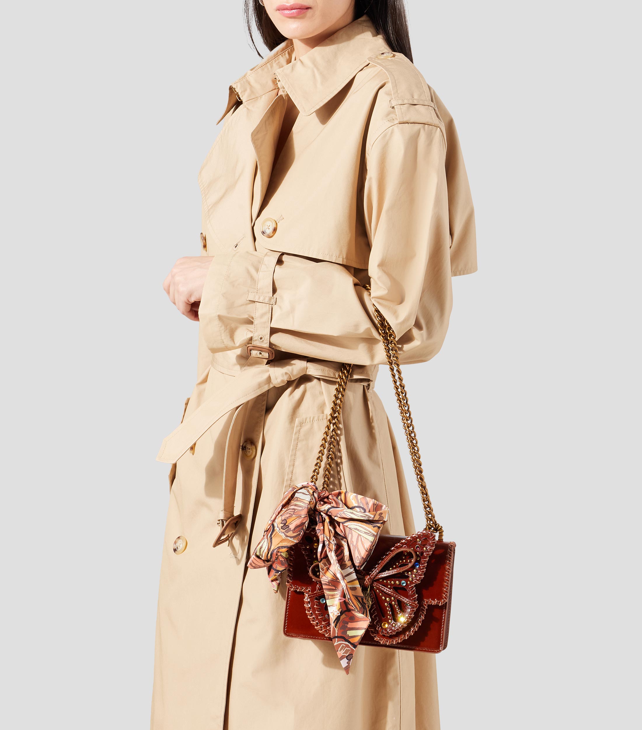 Bolsa crossbody en piel Butterfly fantasía Mujer