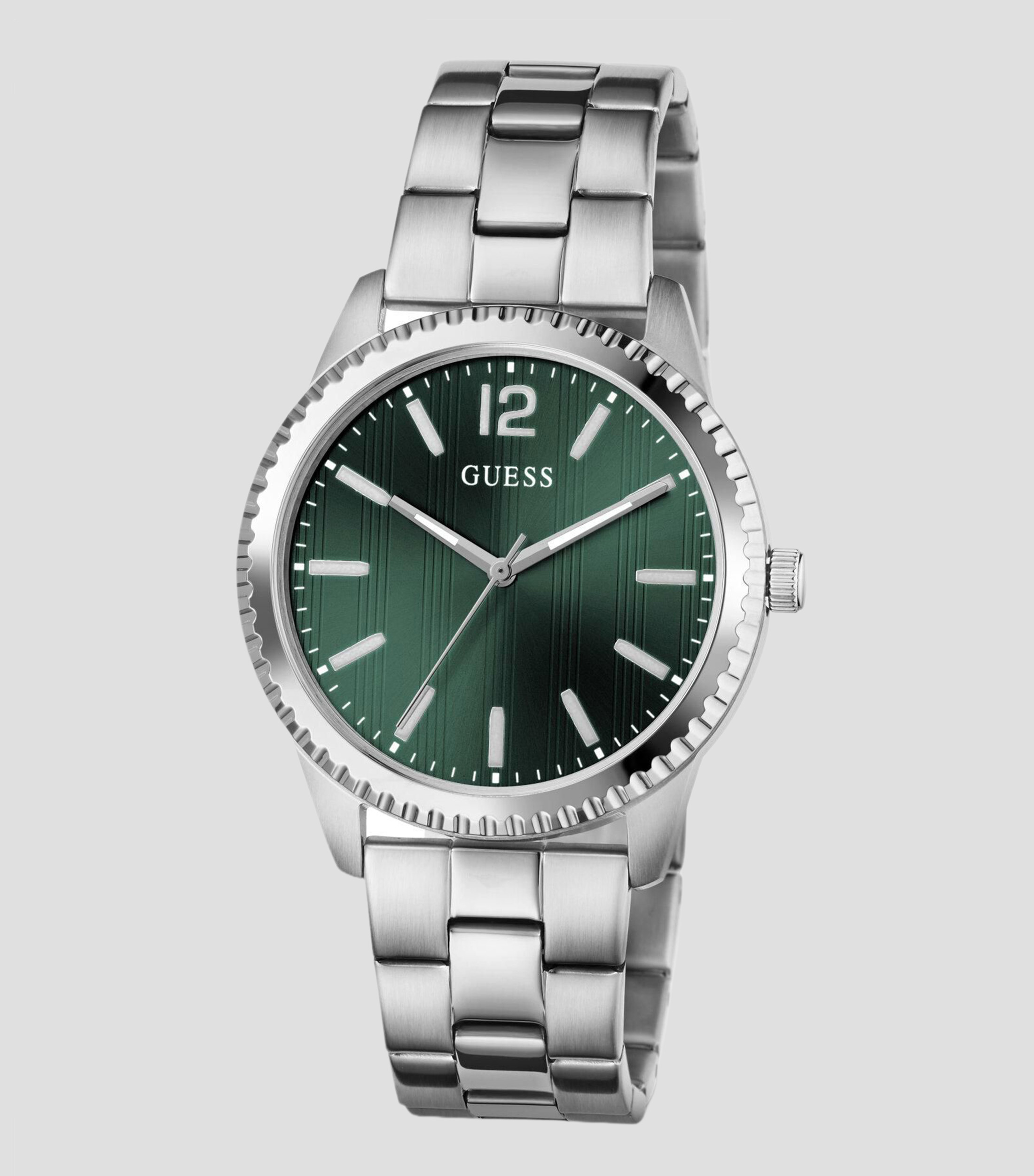 Reloj para Hombre Chip Casual Plata, Verde