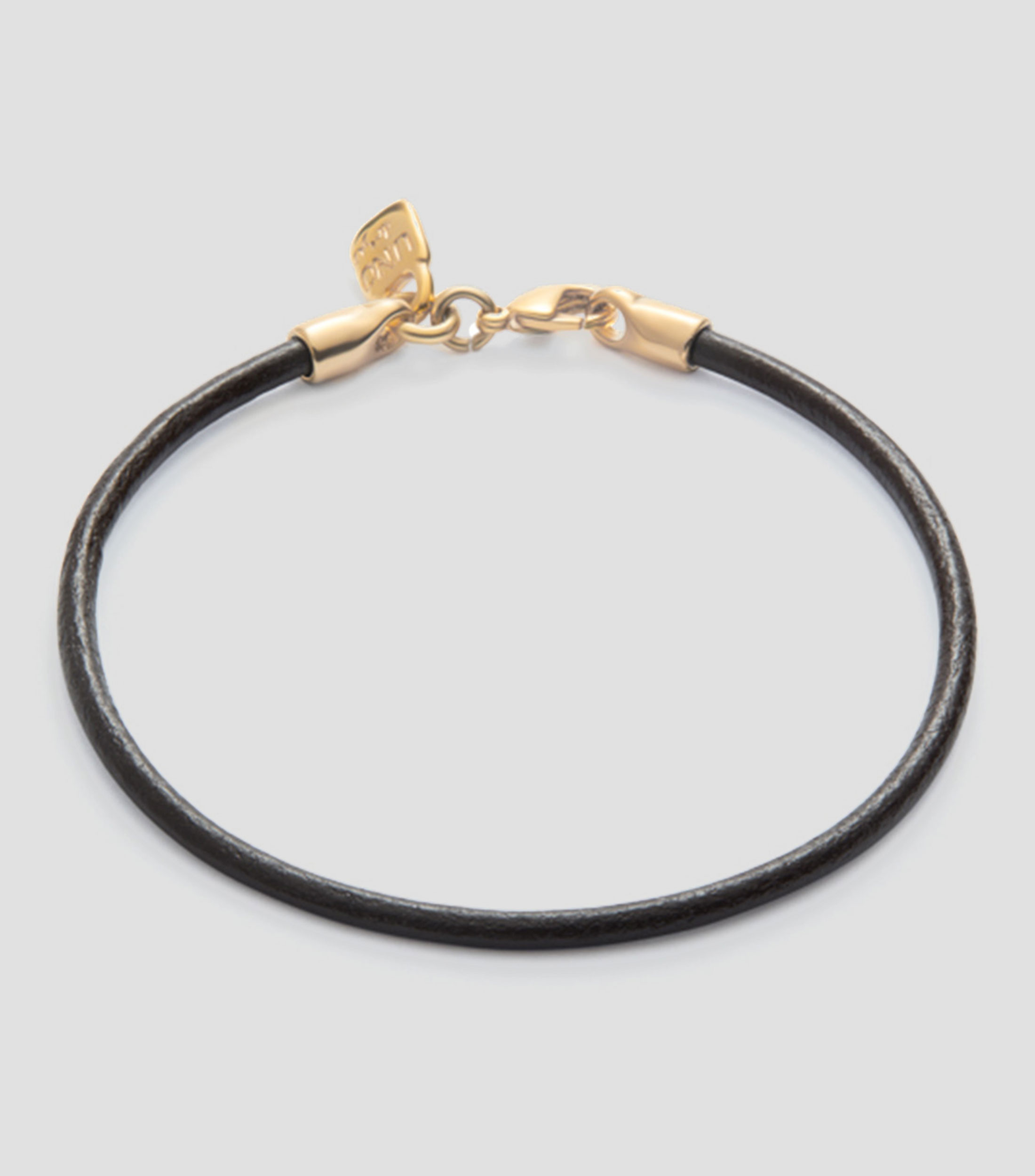 Pulsera de cuero negro Mujer