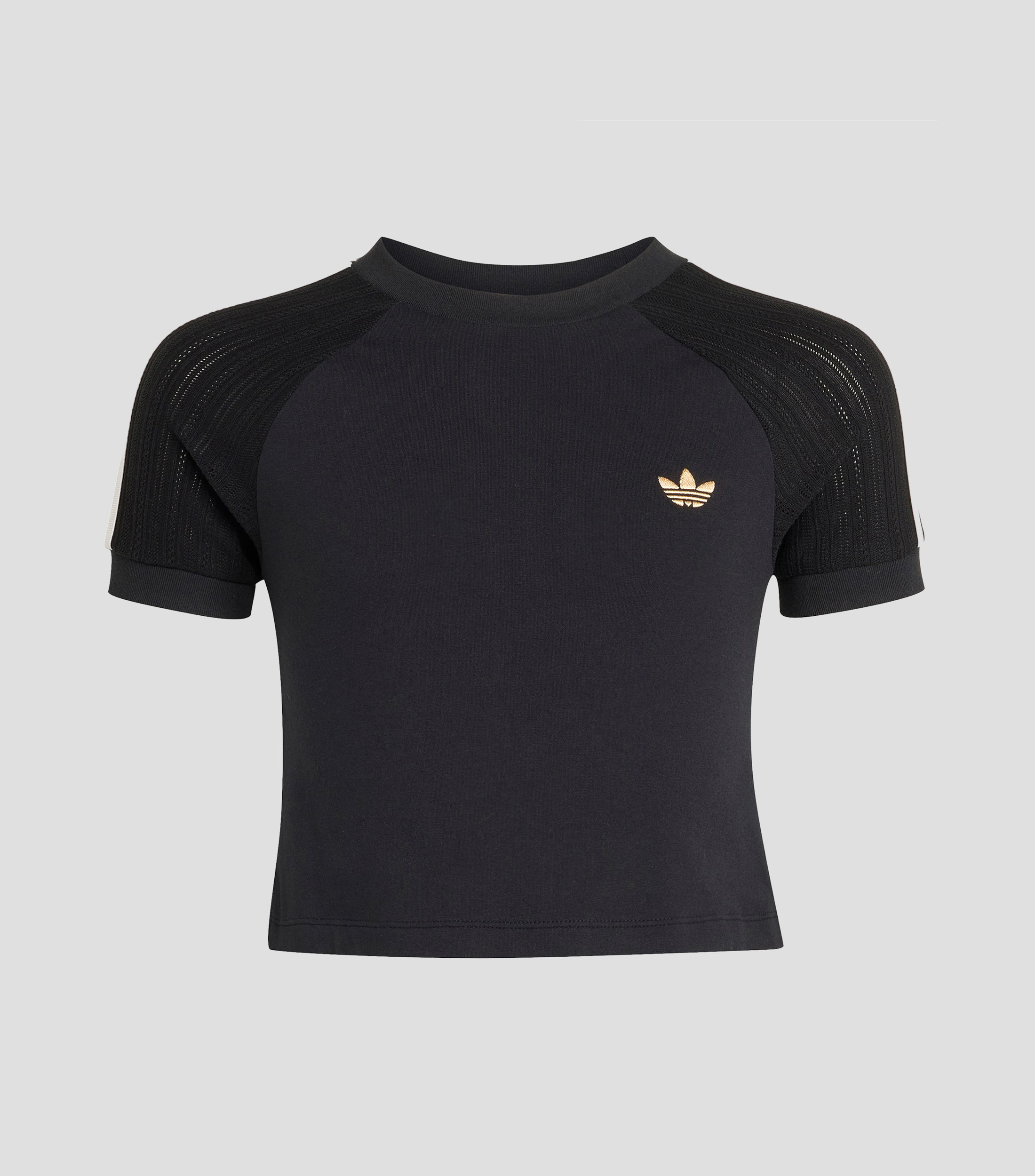 Playera casual Knit cuello redondo manga corta lisa Niña