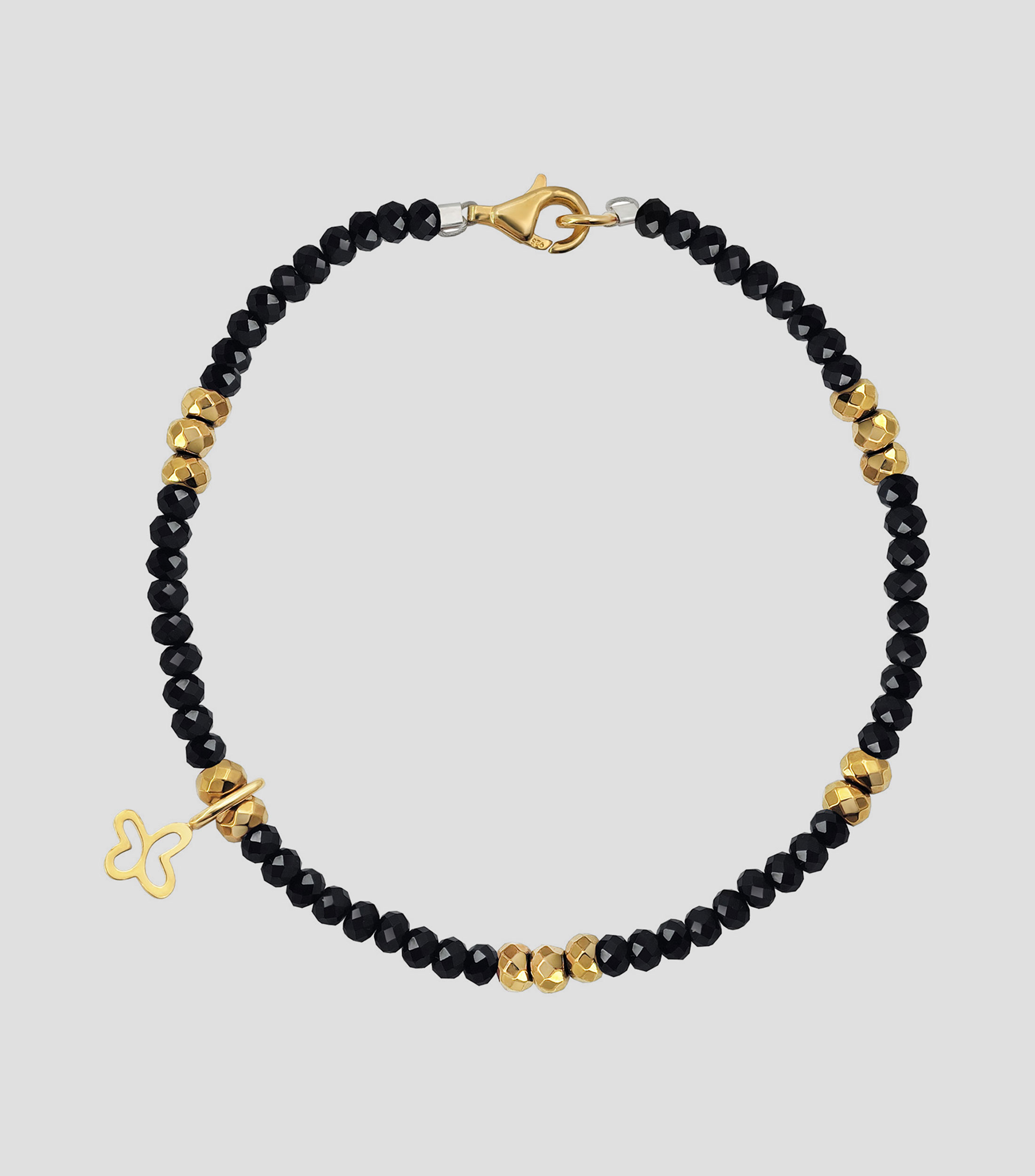 Pulsera con espinela y mariposa Mujer
