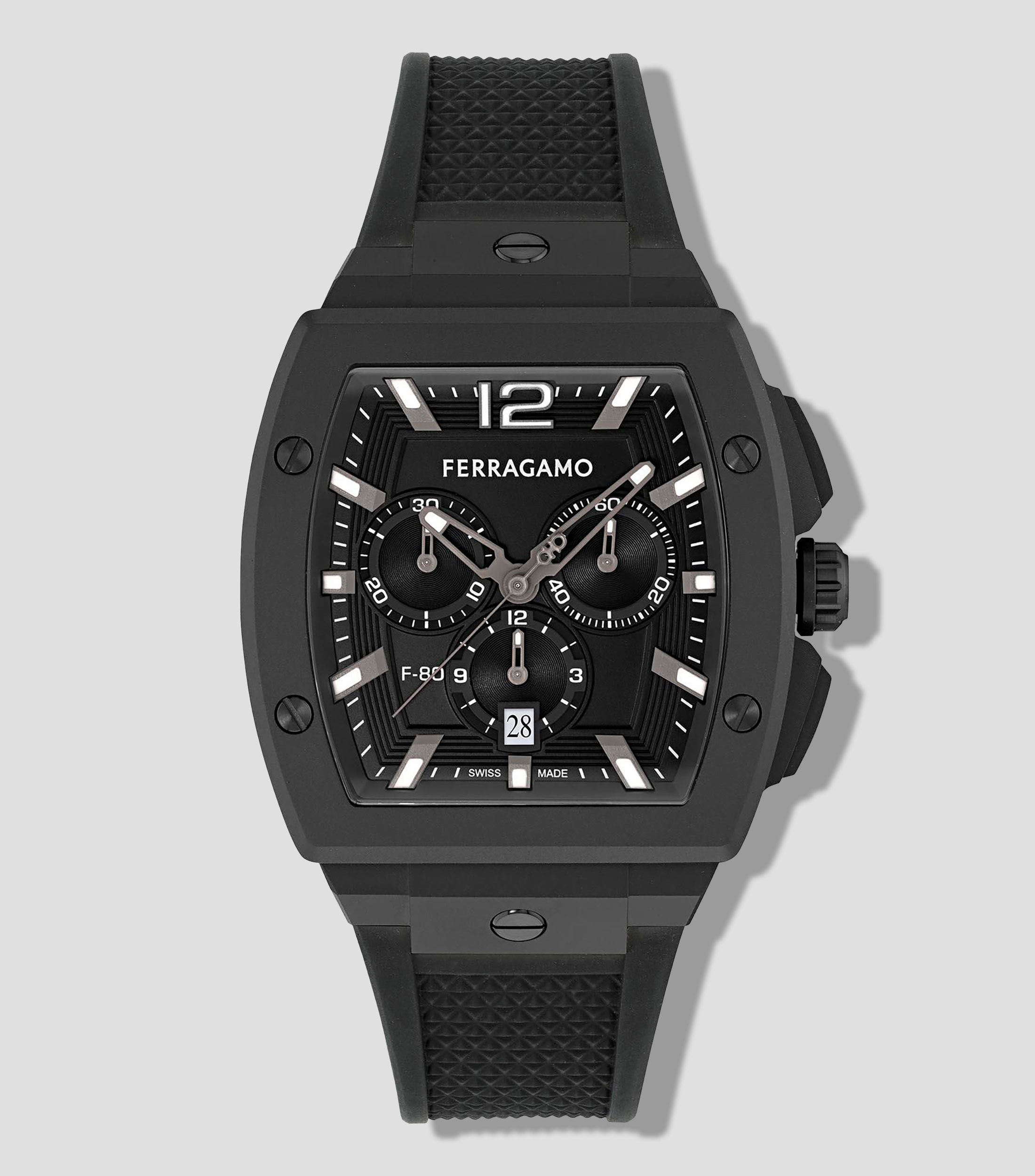 Reloj para Hombre F-80 Tonneau Chrono casual, Negro