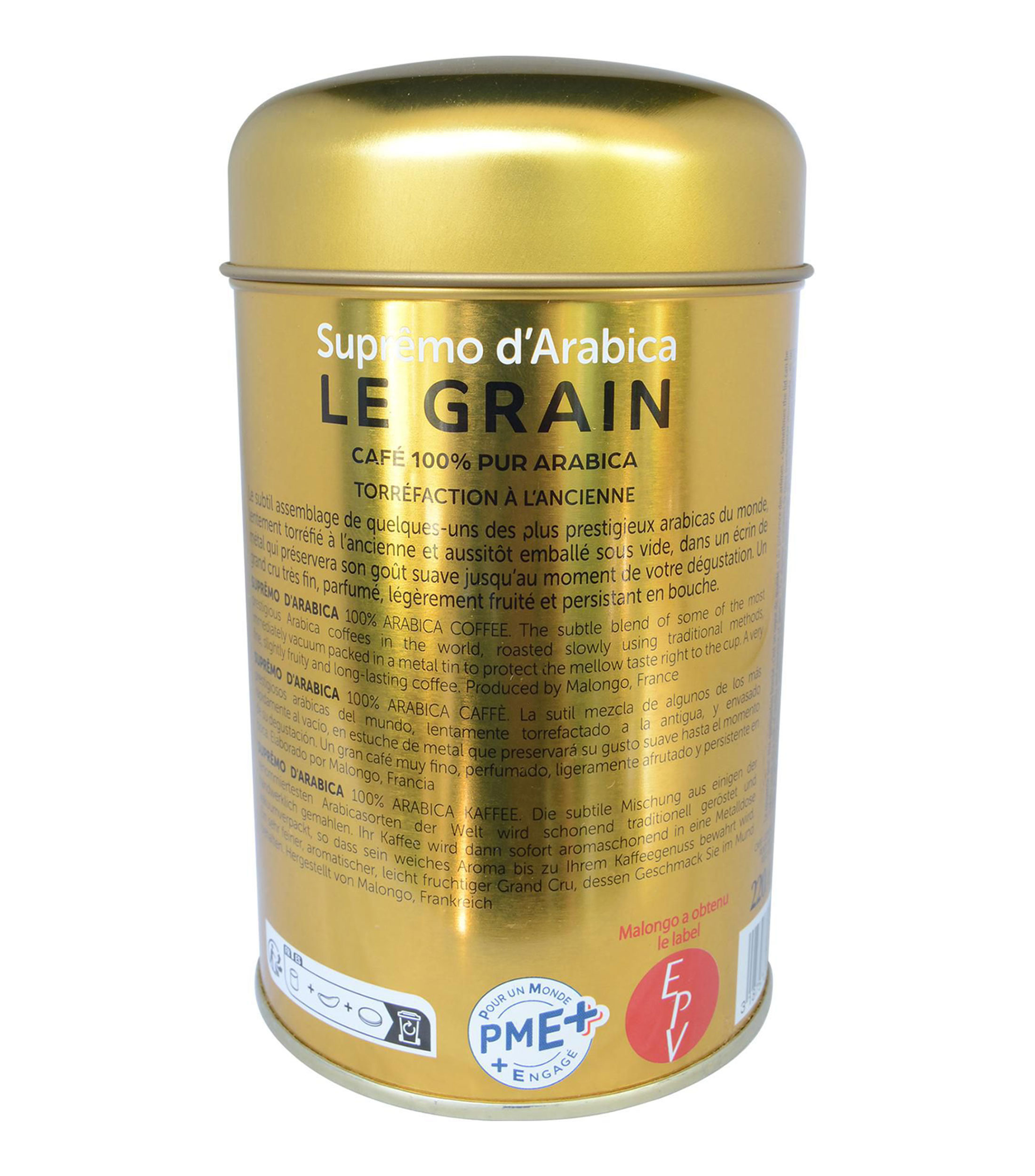 Café en grano Suprêmo d'Arabica, 220 gr