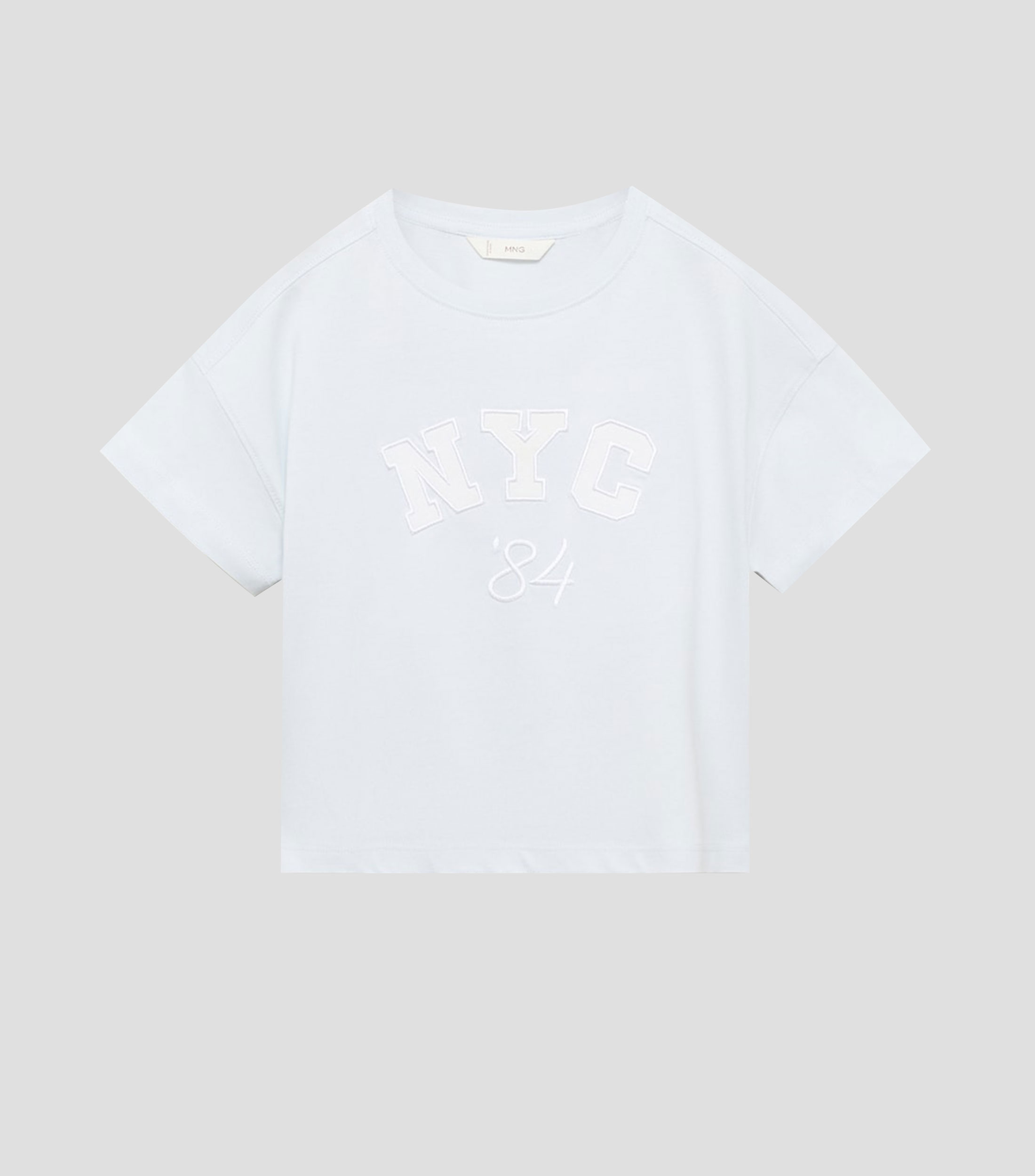Playera con bordado de manga corta Niña