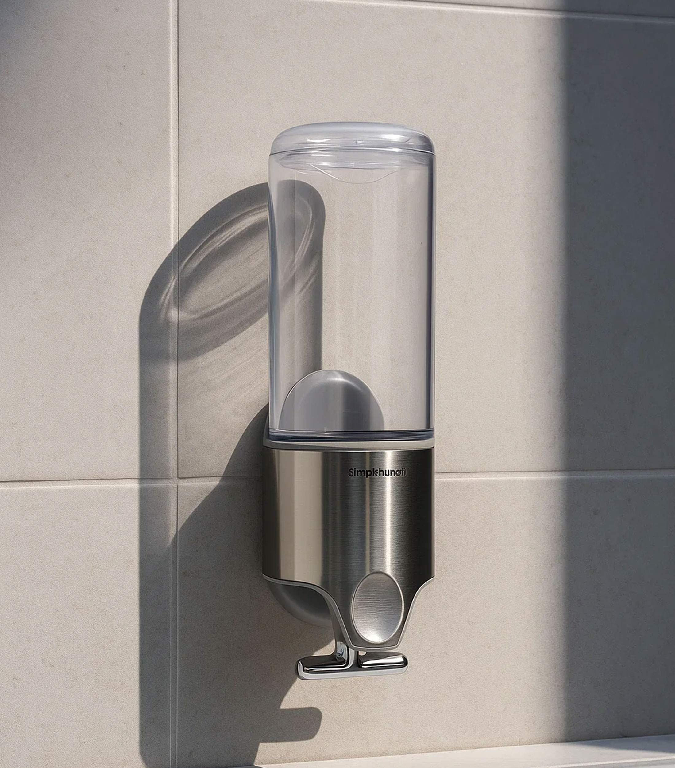 Dispensador de pared para baño en acero inoxidable