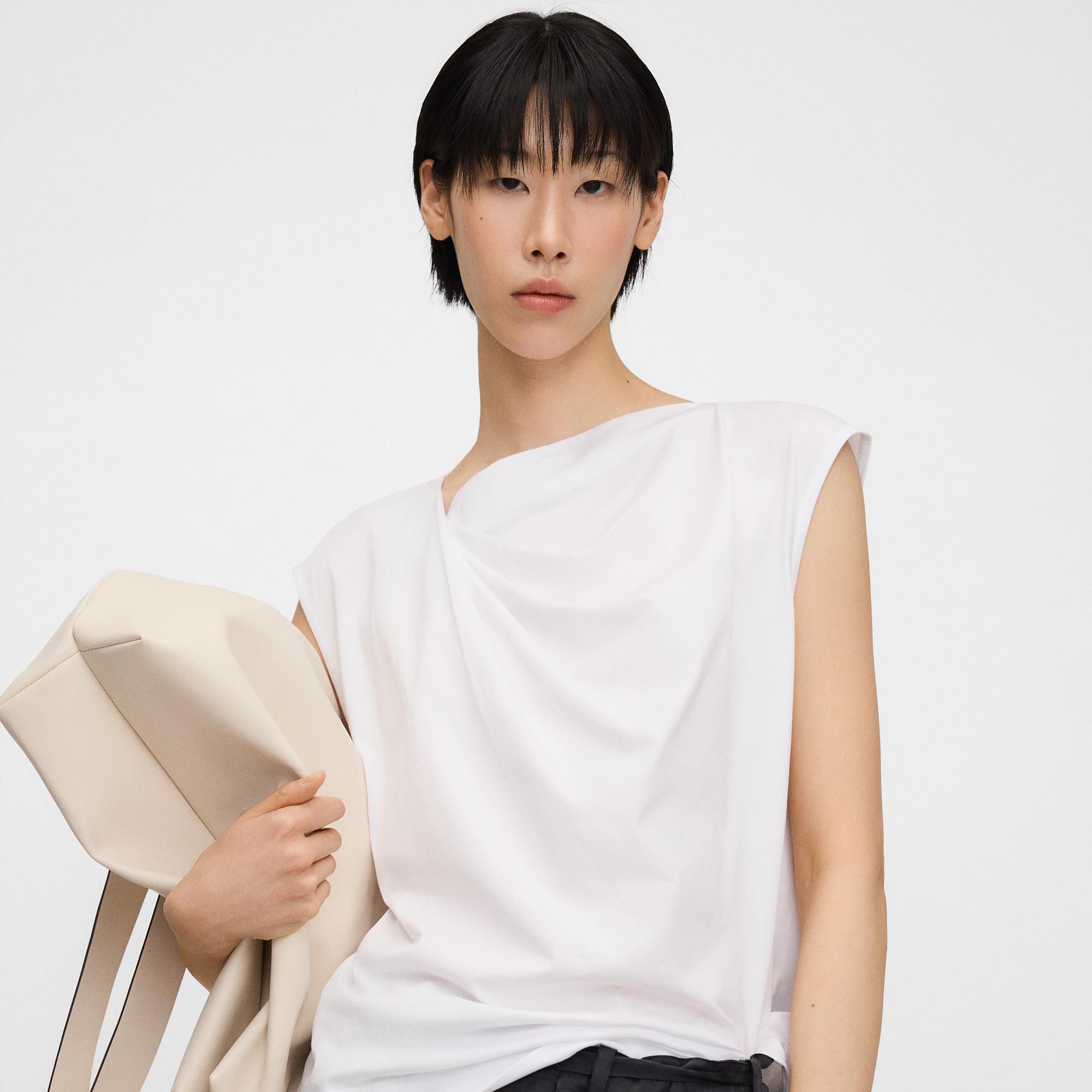 Blusa lisa manga corta PYRATEX Mujer