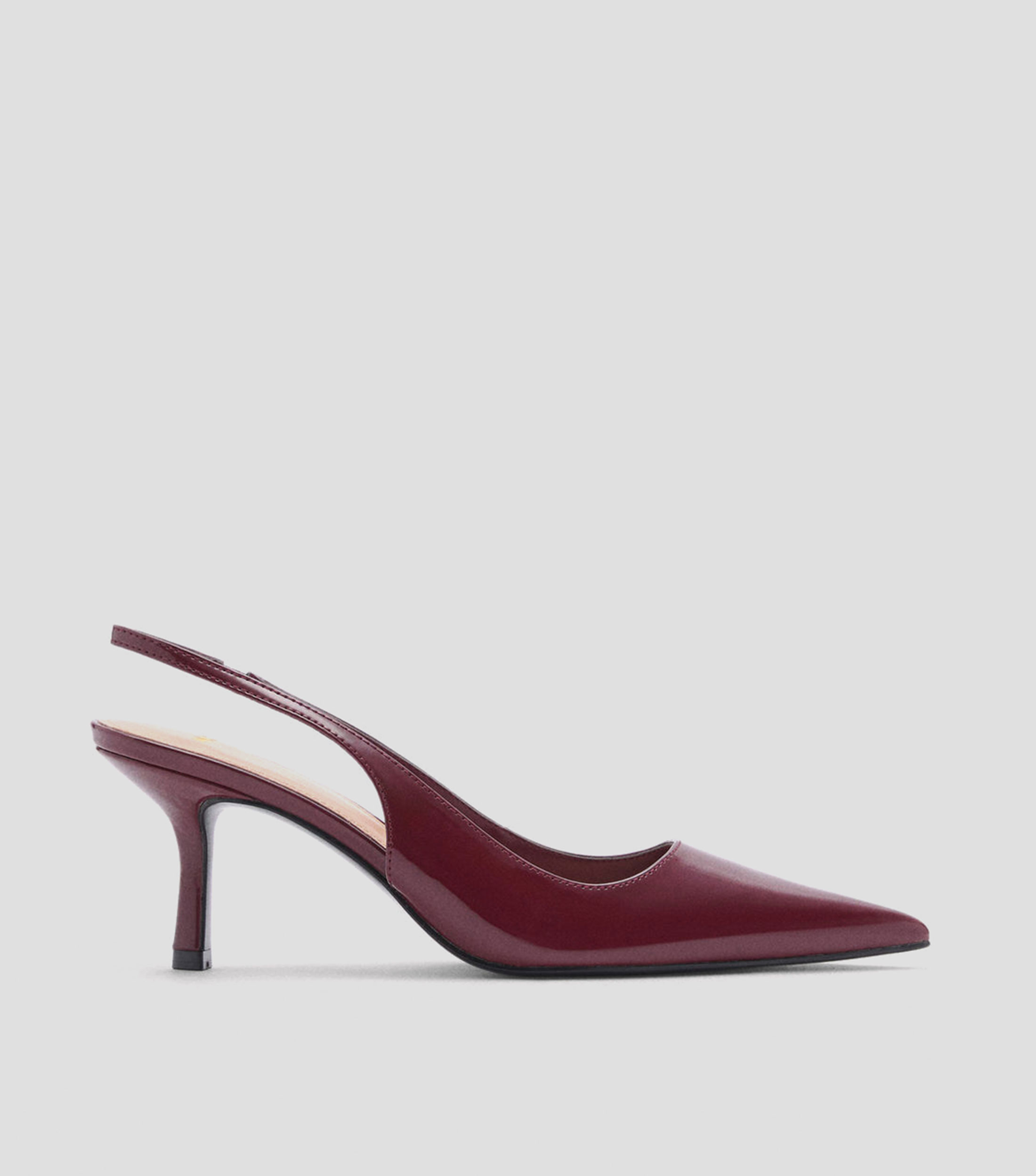 Zapatillas slingback con tacon medio de aguja Mujer