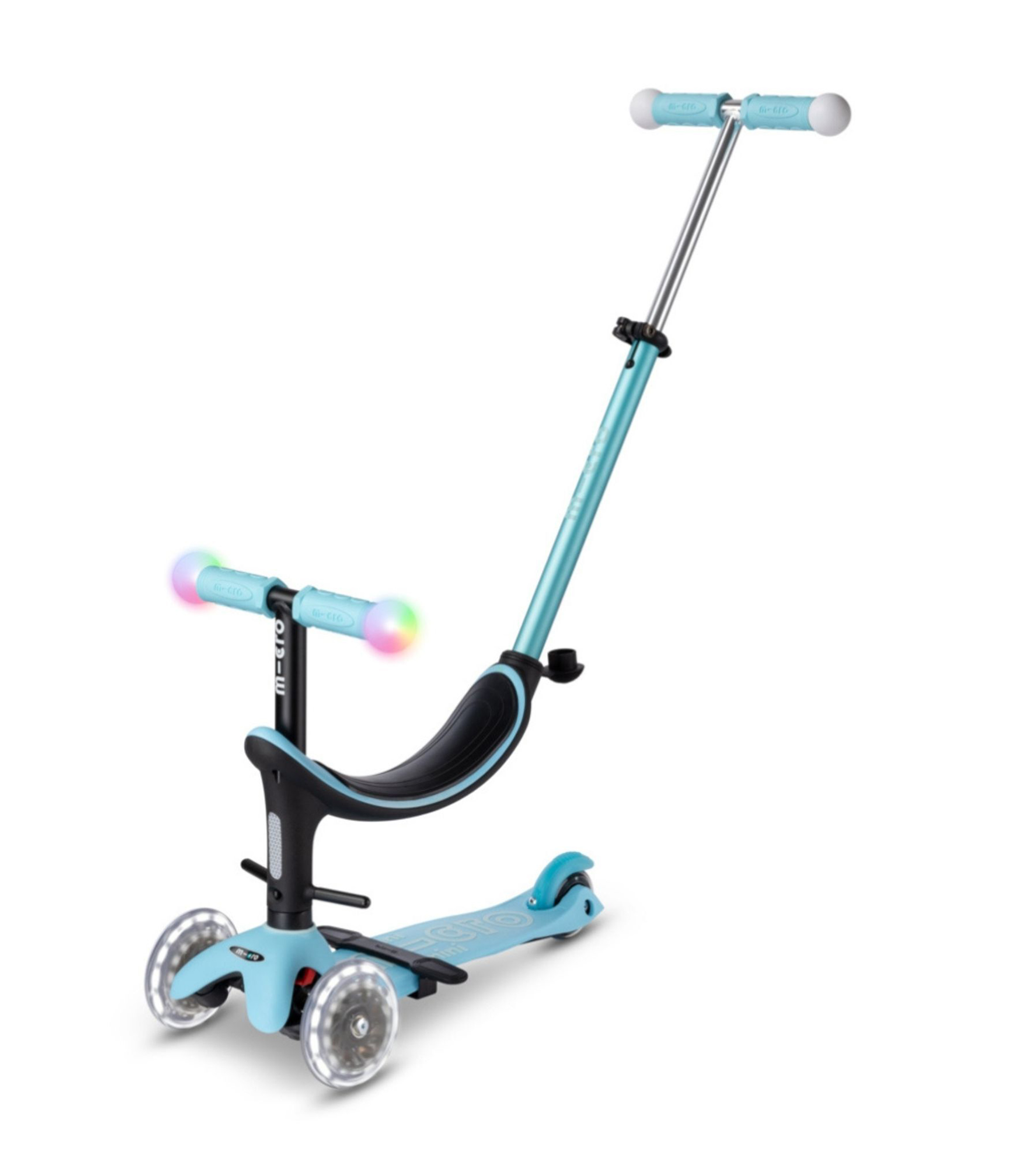 Scooter plegable Mini2Grow Deluxe Magic Led Azul Nino
