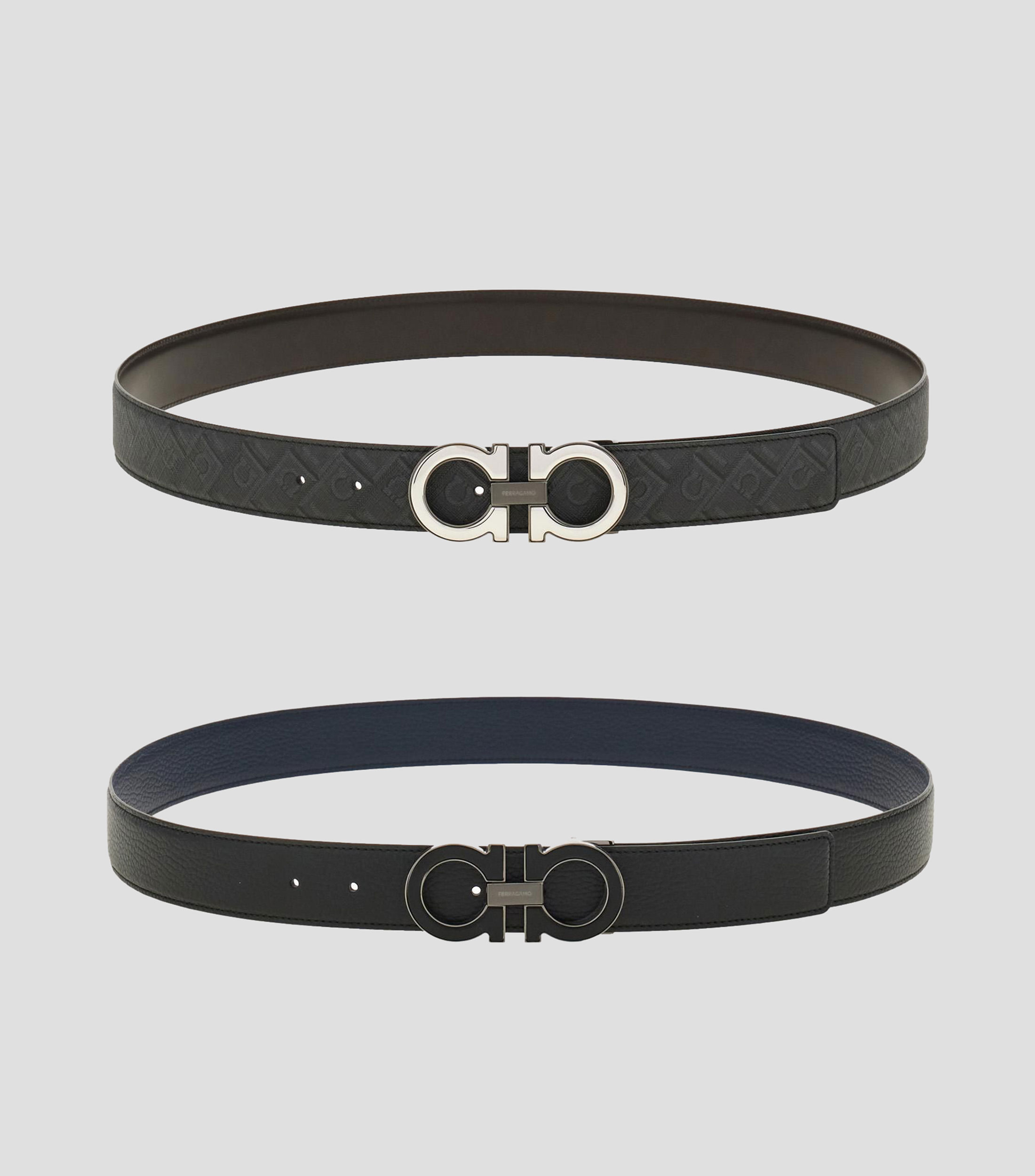 Cinturón reversible y ajustable Gancini con hebilla Switch Hombre