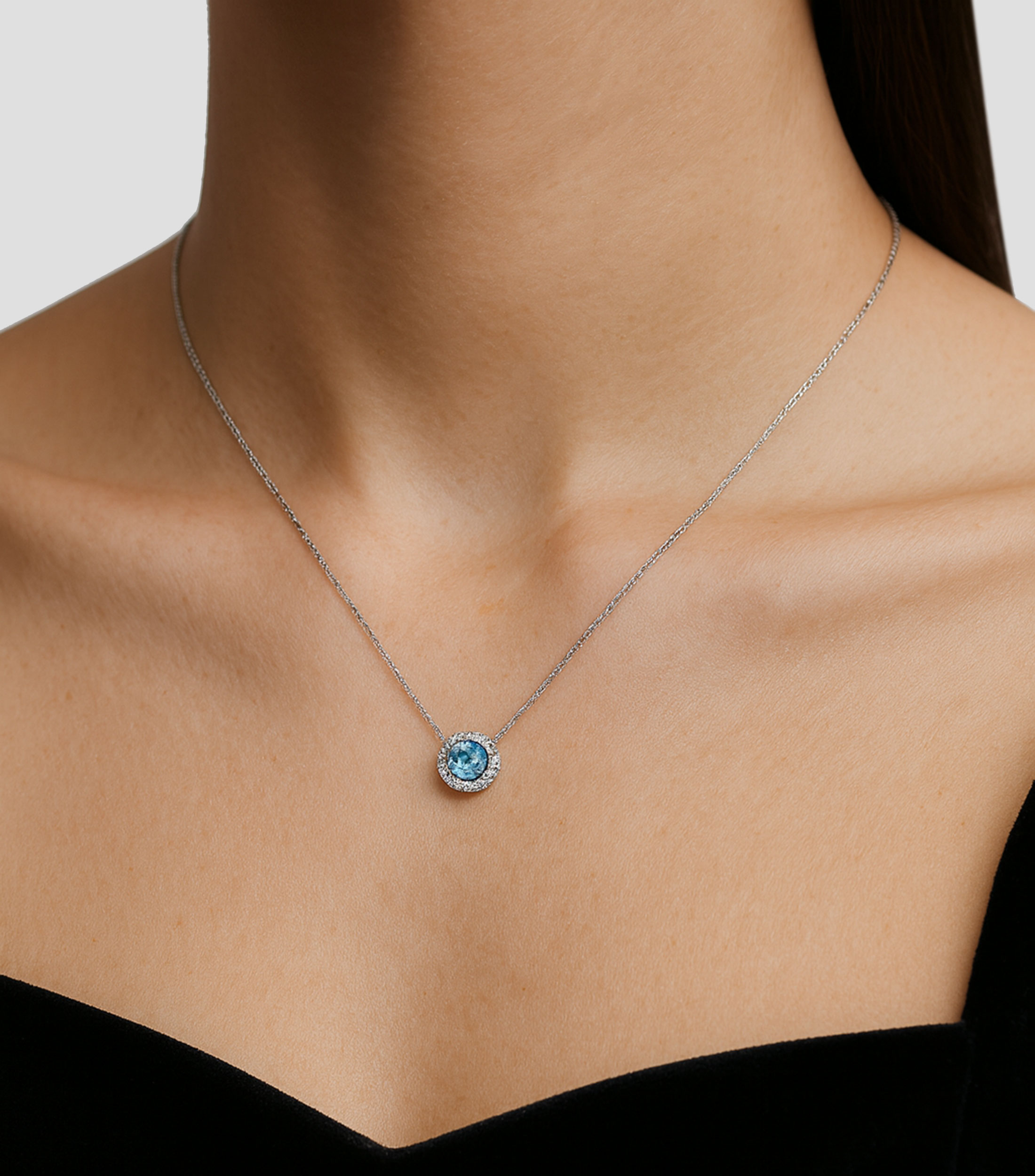 Collar en Oro blanco 18 Kts Mujer