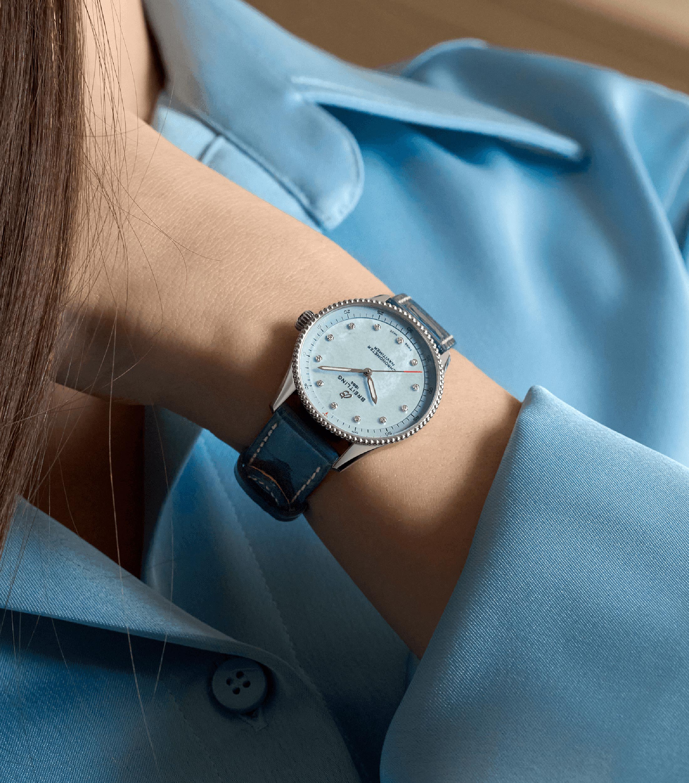 Reloj para mujer Navitimer de vestir Plateado