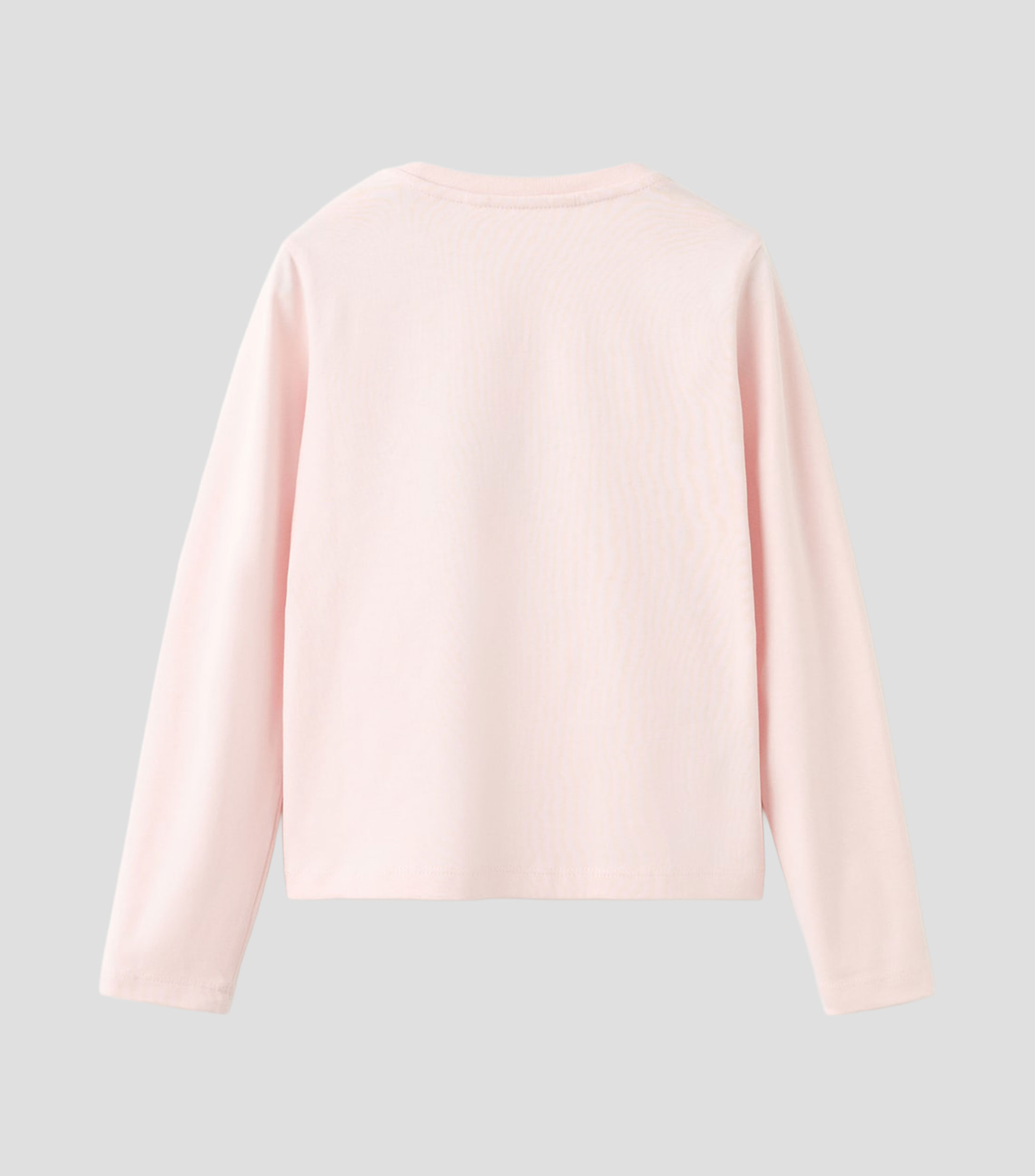 Playera de cuello redondo con manga larga bordada Niña