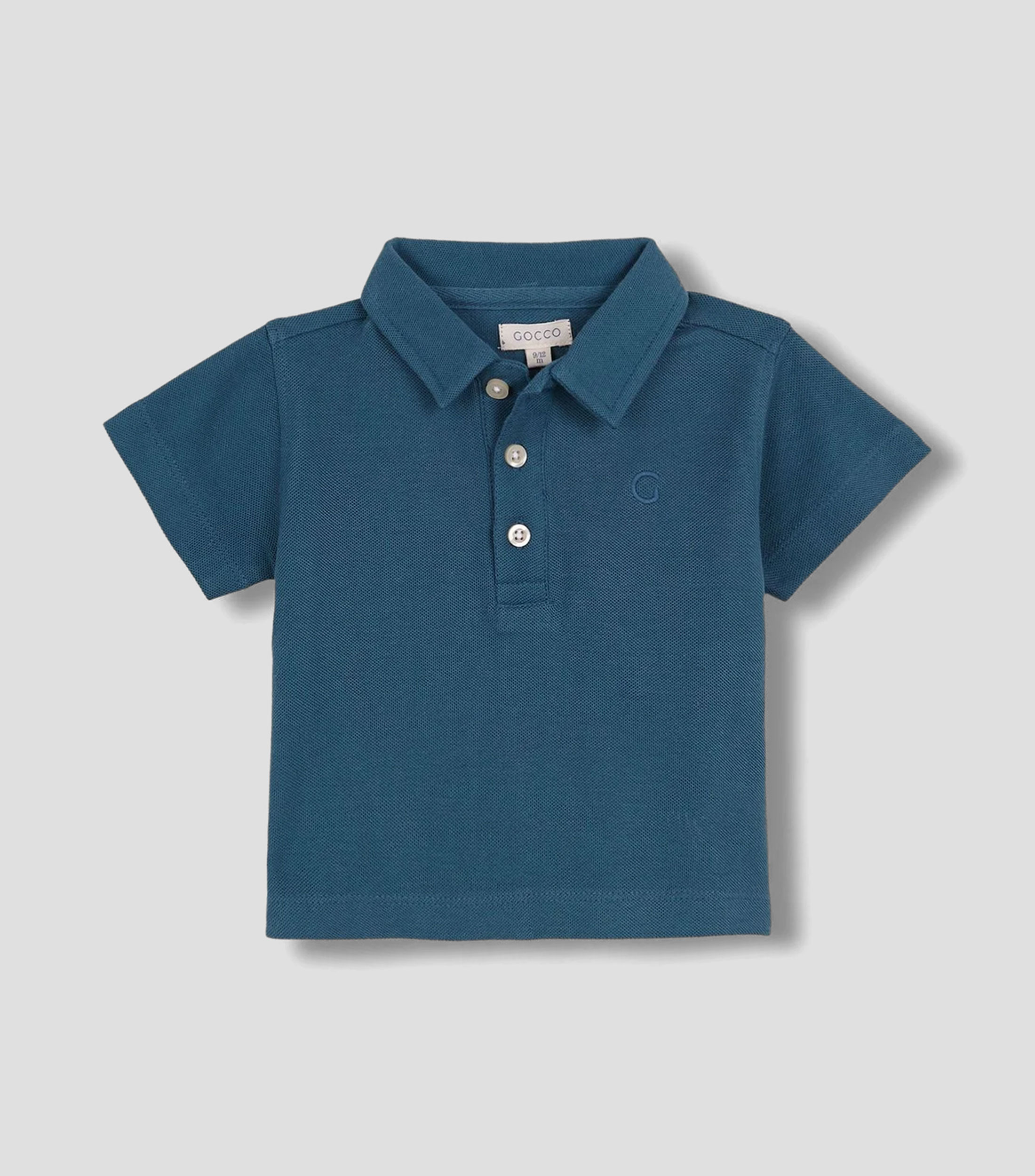 Playera tipo polo con manga corta lisa Bebé