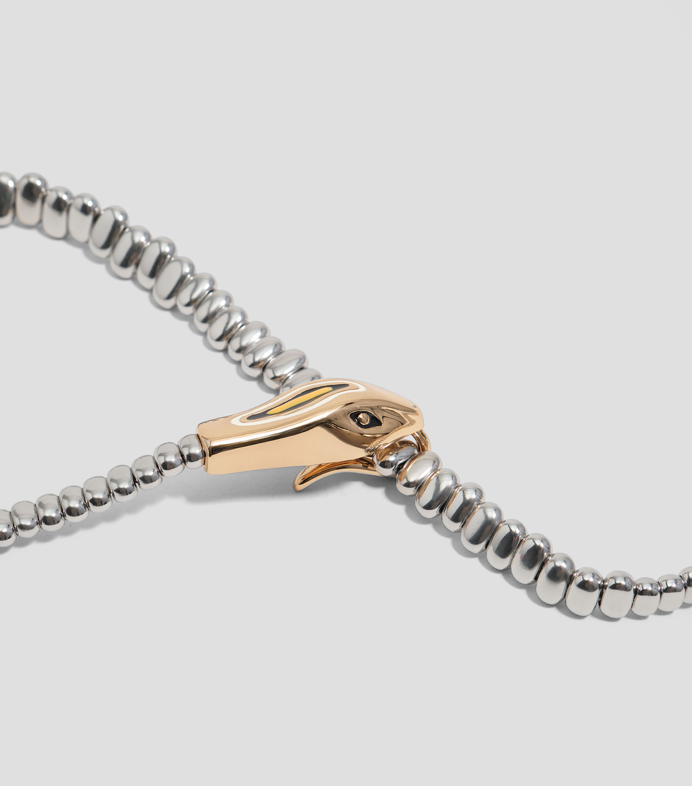 Collar con forma de serpiente con plateado y dorado Mujer