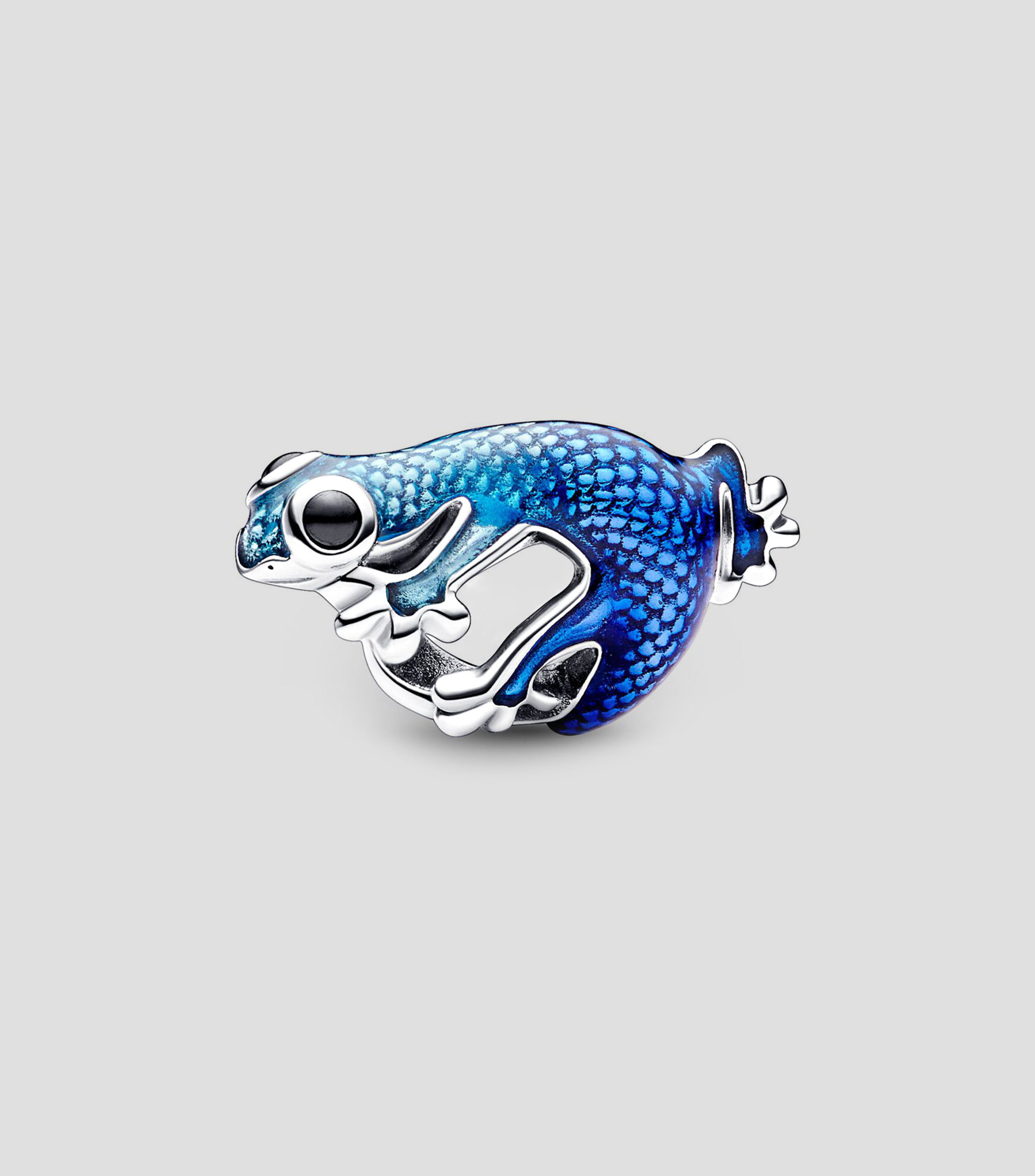 Charm Geco Azul Metálico en plata Pandora Moments Mujer