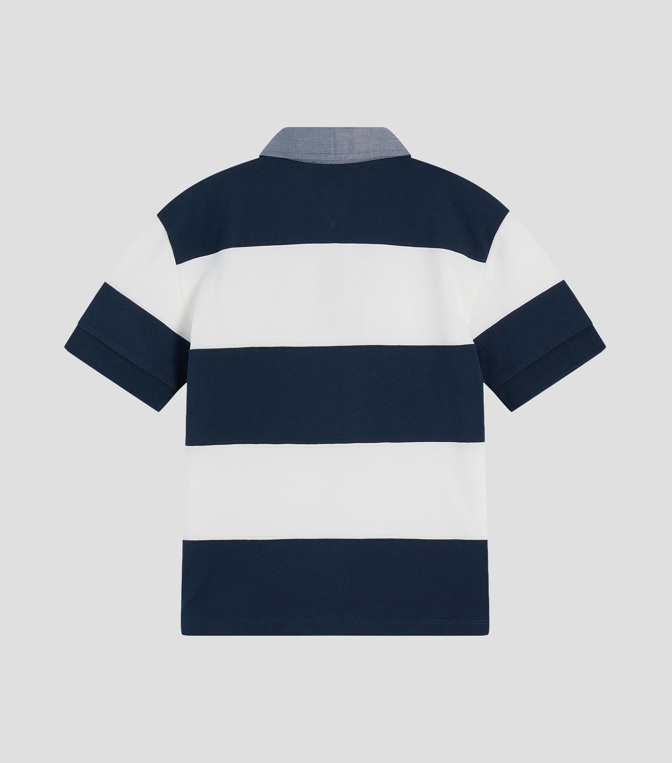 Playera tipo polo manga corta con rayas Bebé