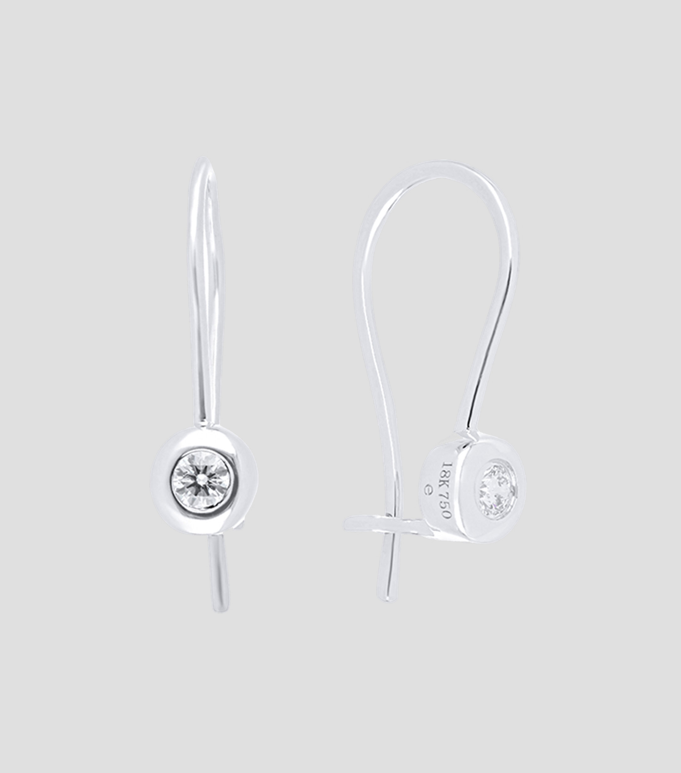 Aretes en Oro blanco 18 kilates con diamantes Dance Mujer