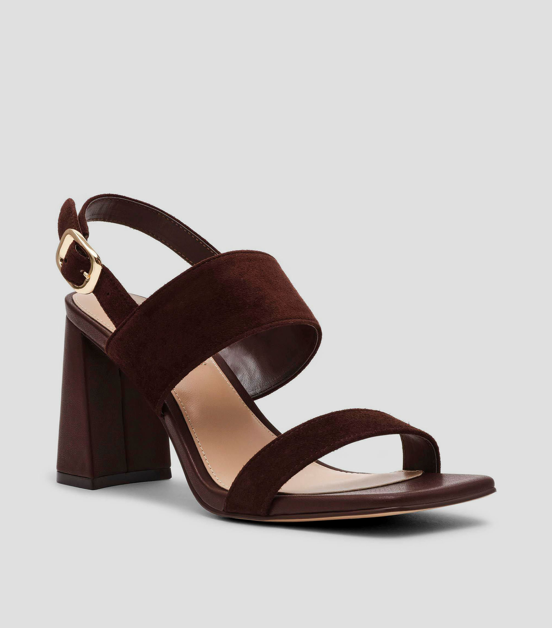 Sandalias con tacón alto cuadrado Mujer