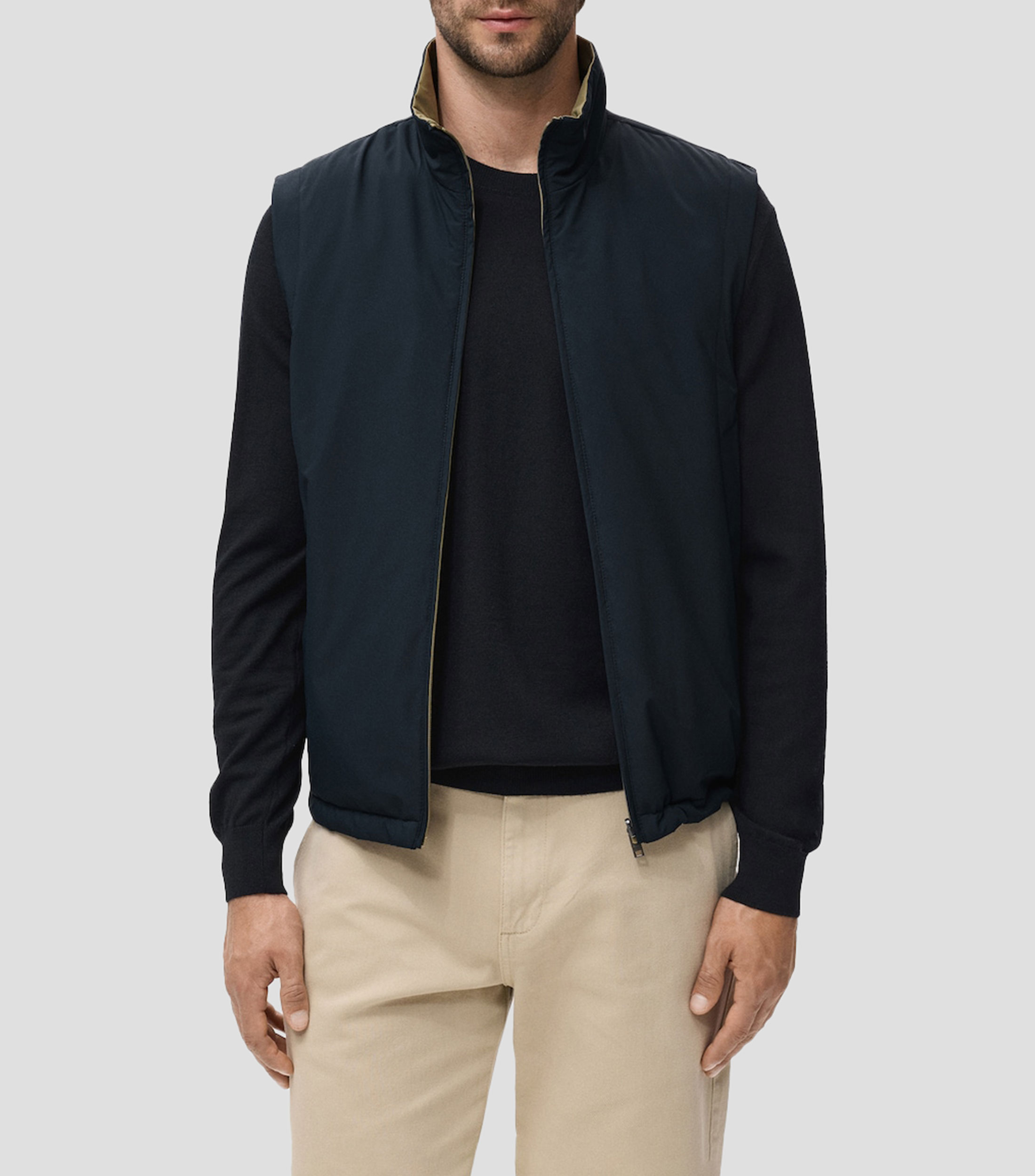 Chaleco cuello alto Hombre
