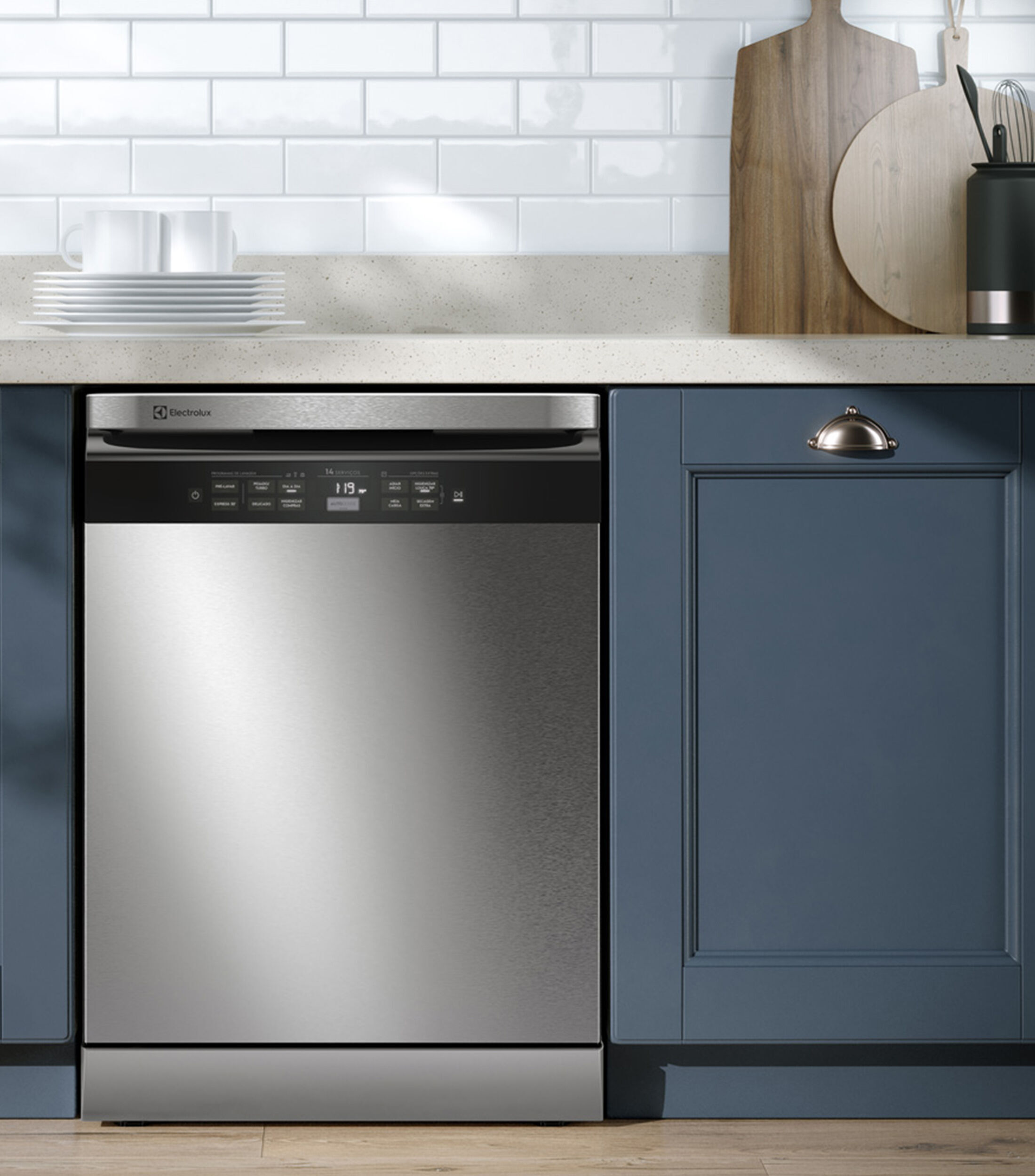 Lavavajillas Electrolux 14 Servicios con 70 piezas con higienizador Acero Inoxidable